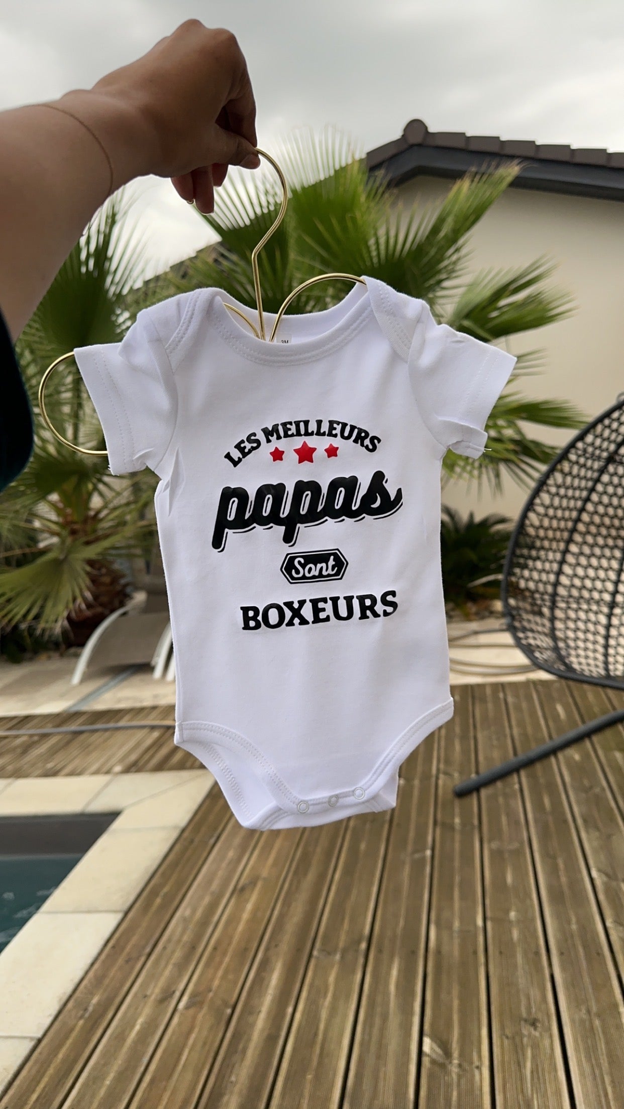 👶 Body bébé “Les meilleurs papas sont boxeurs” 🥊 | Cadeau bébé sportif | Idée cadeau papa boxeur