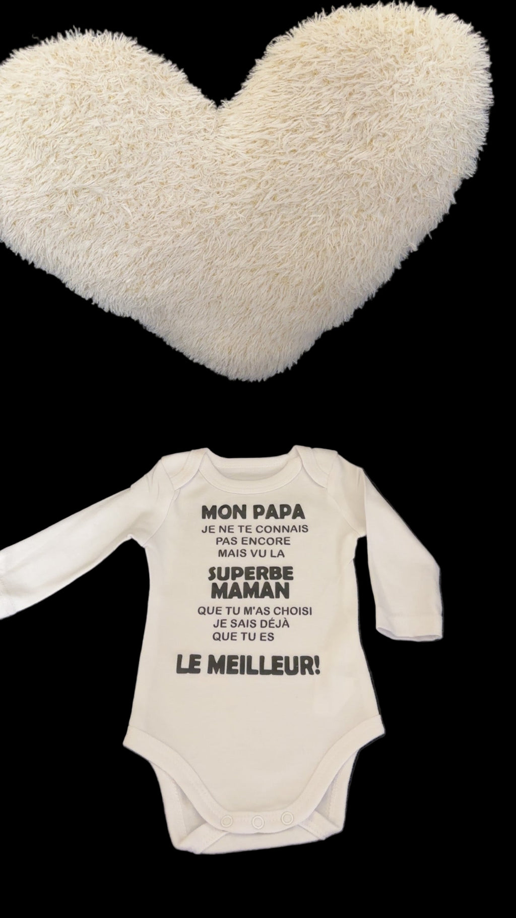 🍼 Body Bébé Message Drôle – “Mon Papa, Je ne te connais pas encore…” | Cadeau de Naissance annonce grossesse Original