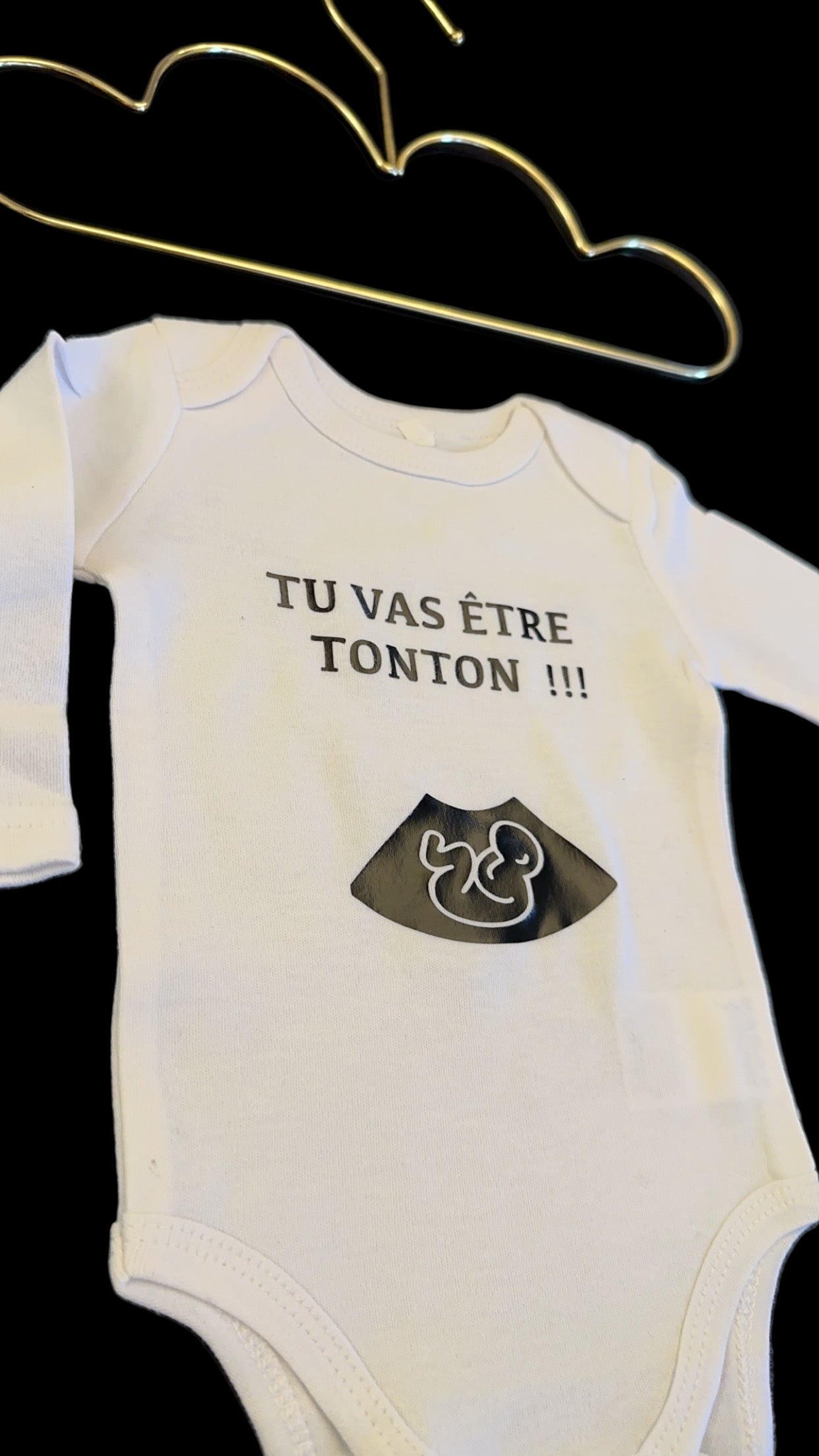 🍼 Body annonce grossesse “Tu vas être Tonton !!!” – Cadeau futur tonton original – Idée annonce famille 💛