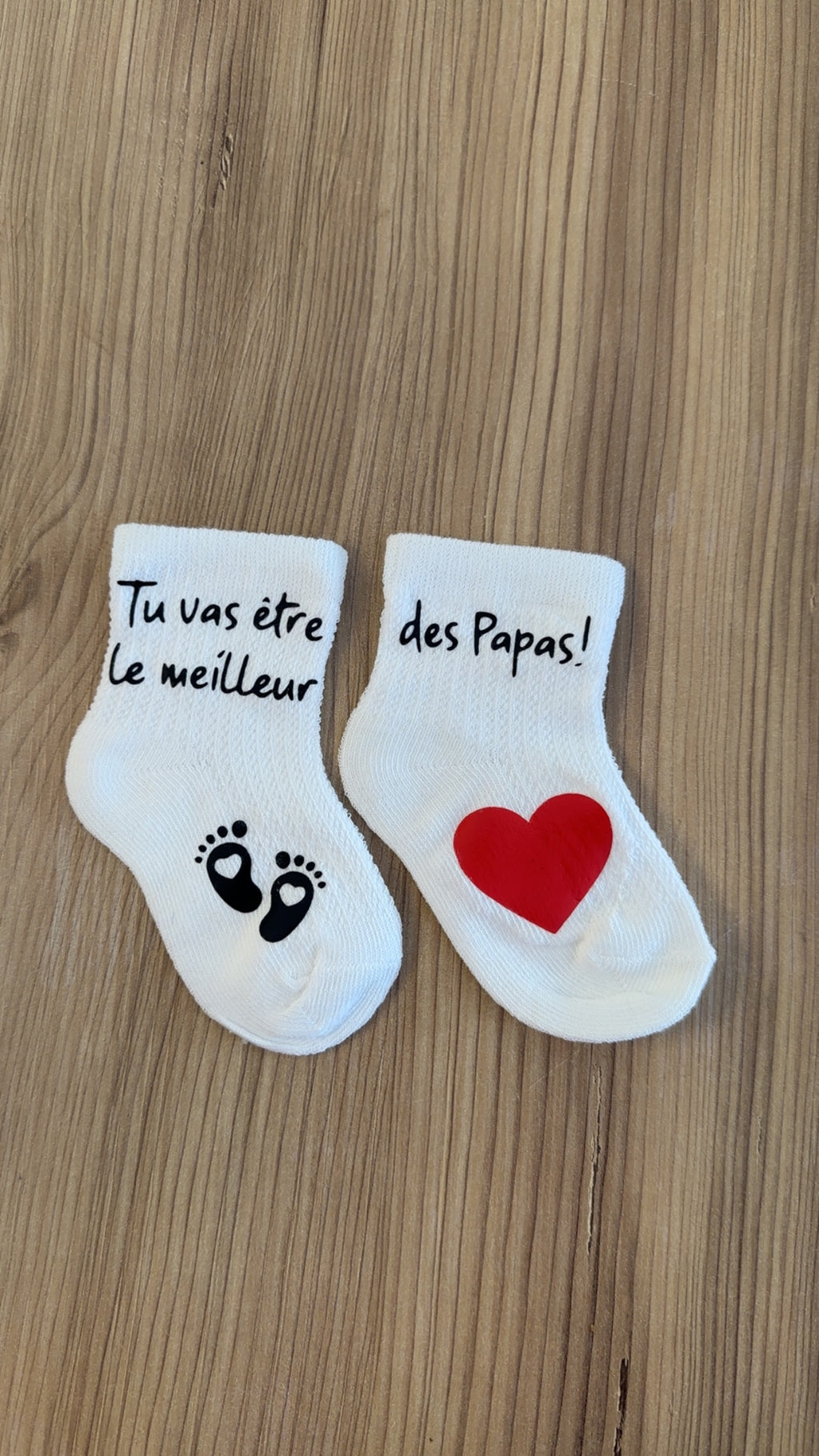 Chaussettes bébé “Tu vas être le meilleur des papas !” – Annonce grossesse originale pour futur papa
