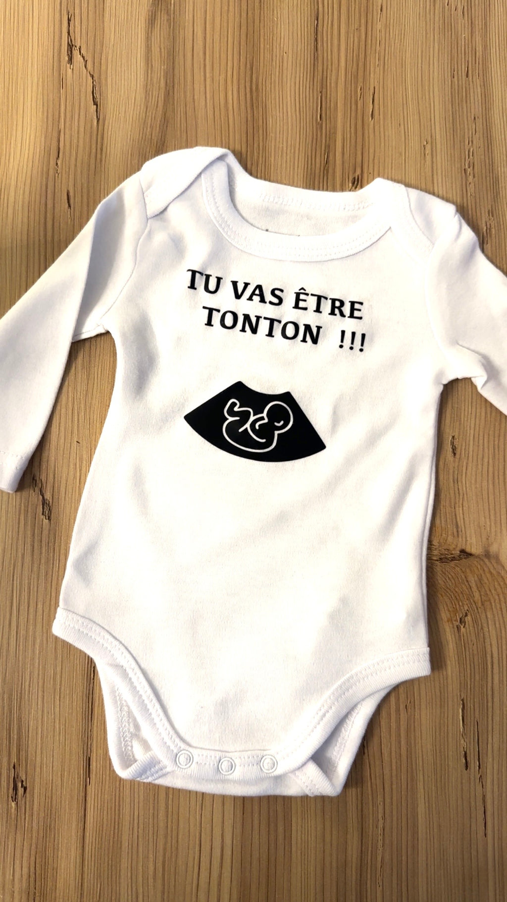 🍼 Body annonce grossesse “Tu vas être Tonton !!!” – Cadeau futur tonton original – Idée annonce famille 💛