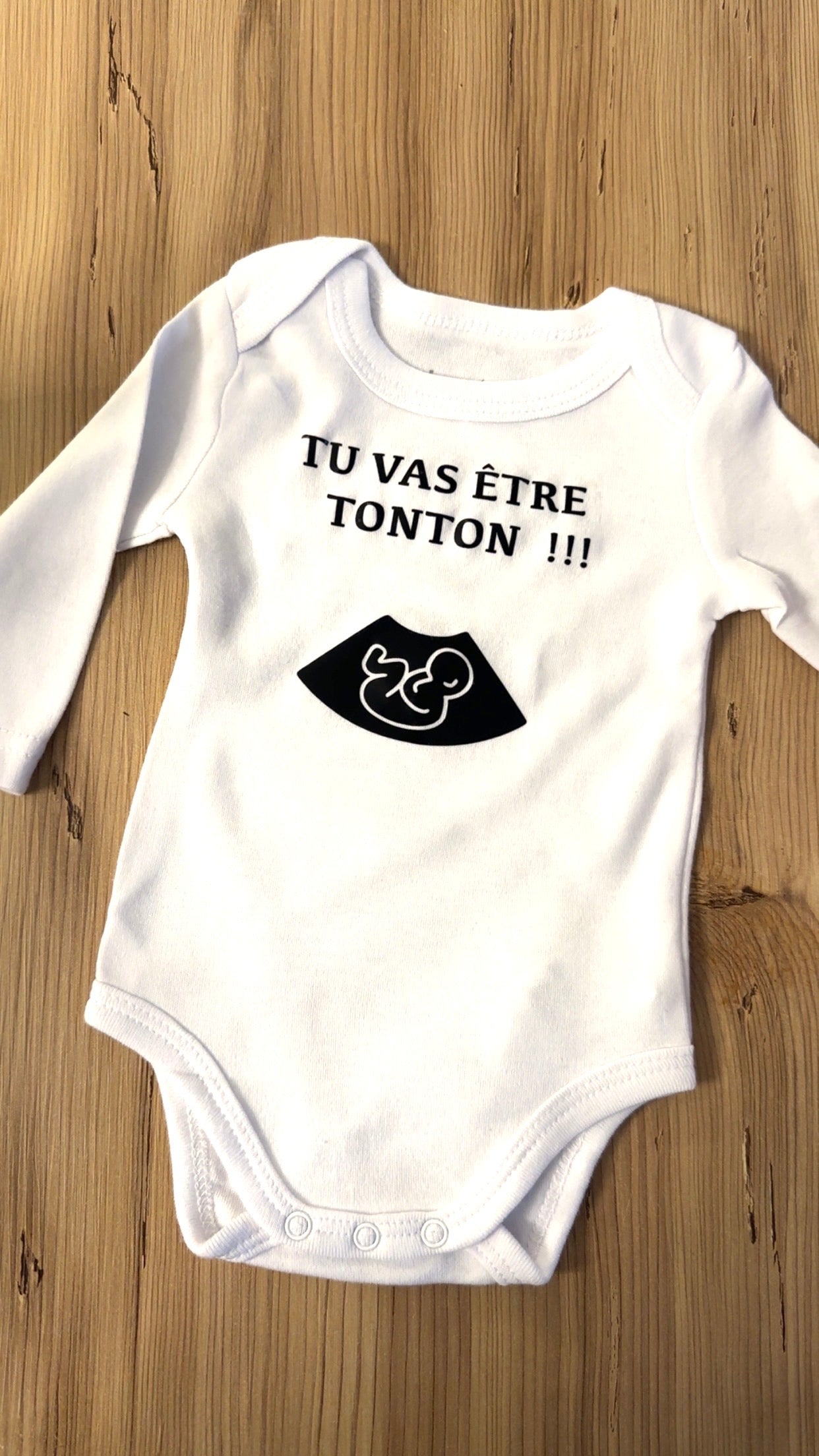 🍼 Body annonce grossesse “Tu vas être Tonton !!!” – Cadeau futur tonton original – Idée annonce famille 💛