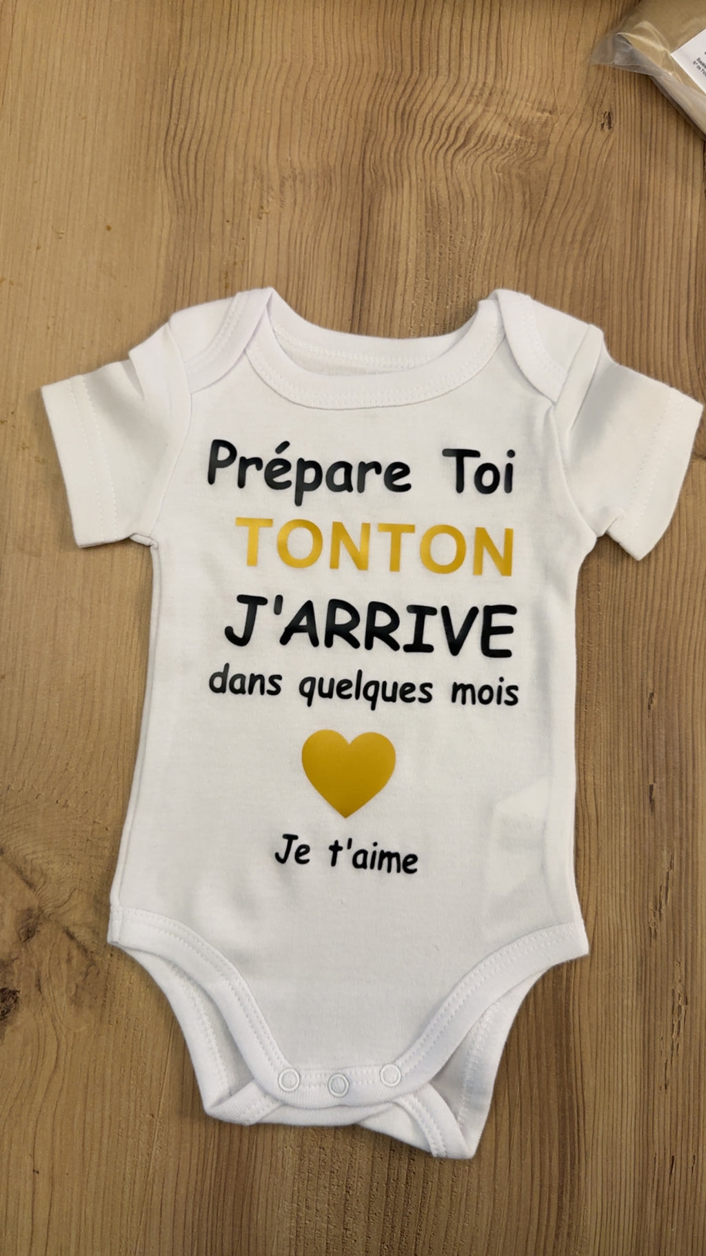 🖤 Body annonce grossesse « Prépare-toi Tonton » – Cadeau original futur oncle – Idée annonce grossesse drôle et tendre