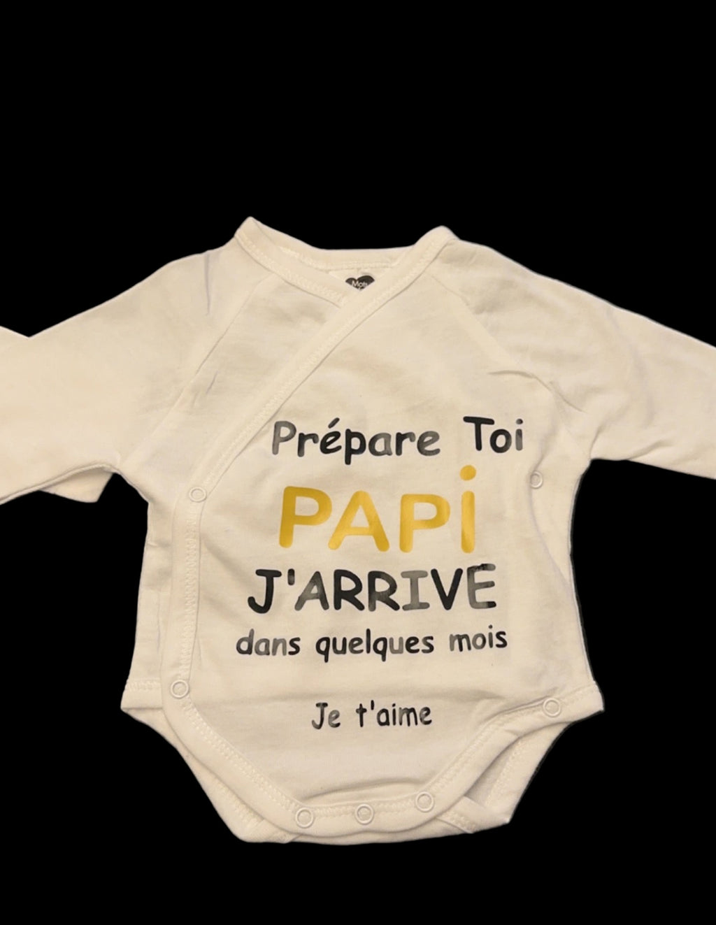 Body annonce grossesse « Prépare-toi Papi » – Cadeau surprise future grand-père – Idée annonce grossesse originale