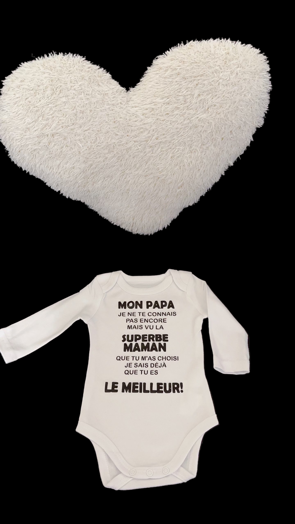 🍼 Body Bébé Message Drôle – “Mon Papa, Je ne te connais pas encore…” | Cadeau de Naissance annonce grossesse Original