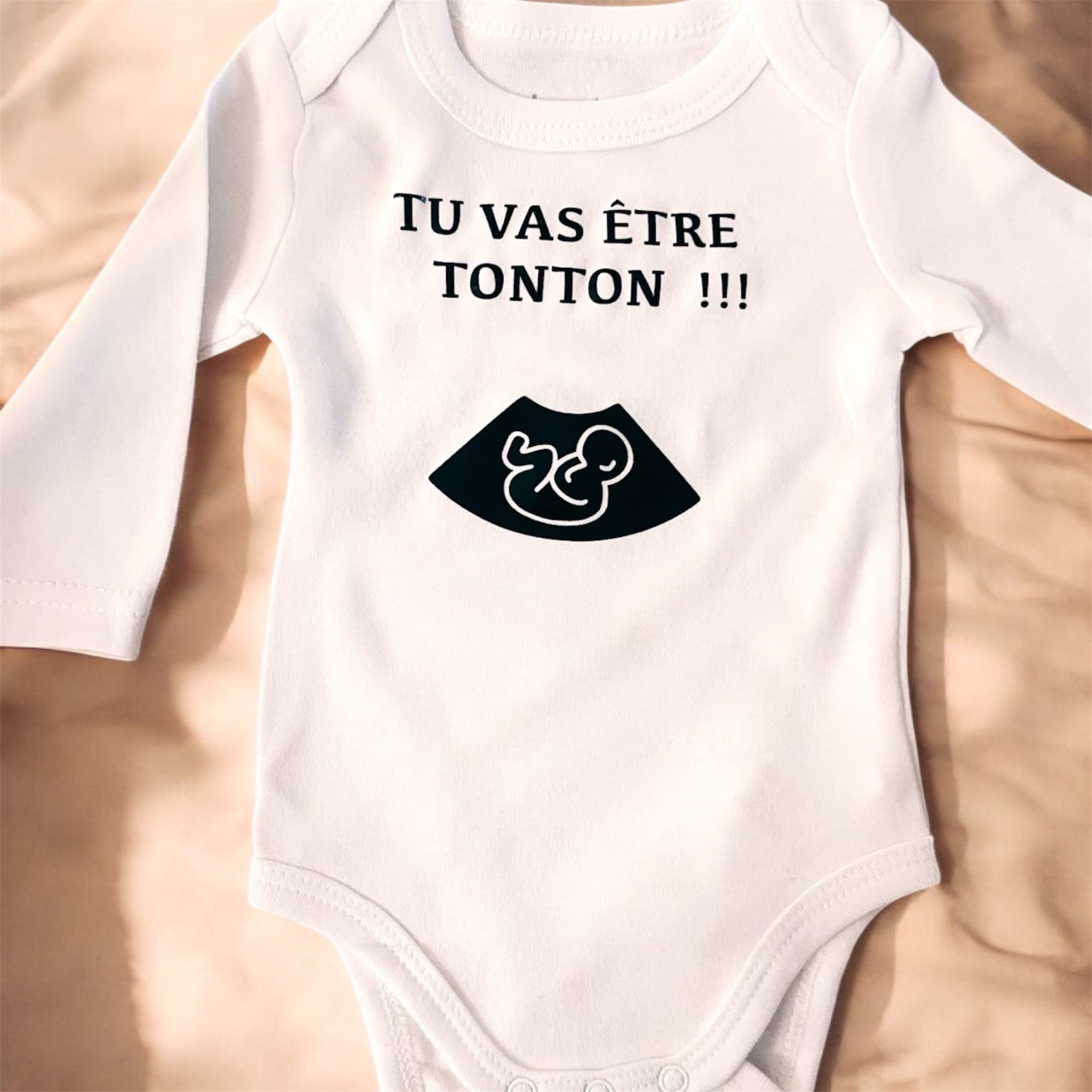 🍼 Body annonce grossesse “Tu vas être Tonton !!!” – Cadeau futur tonton original – Idée annonce famille 💛
