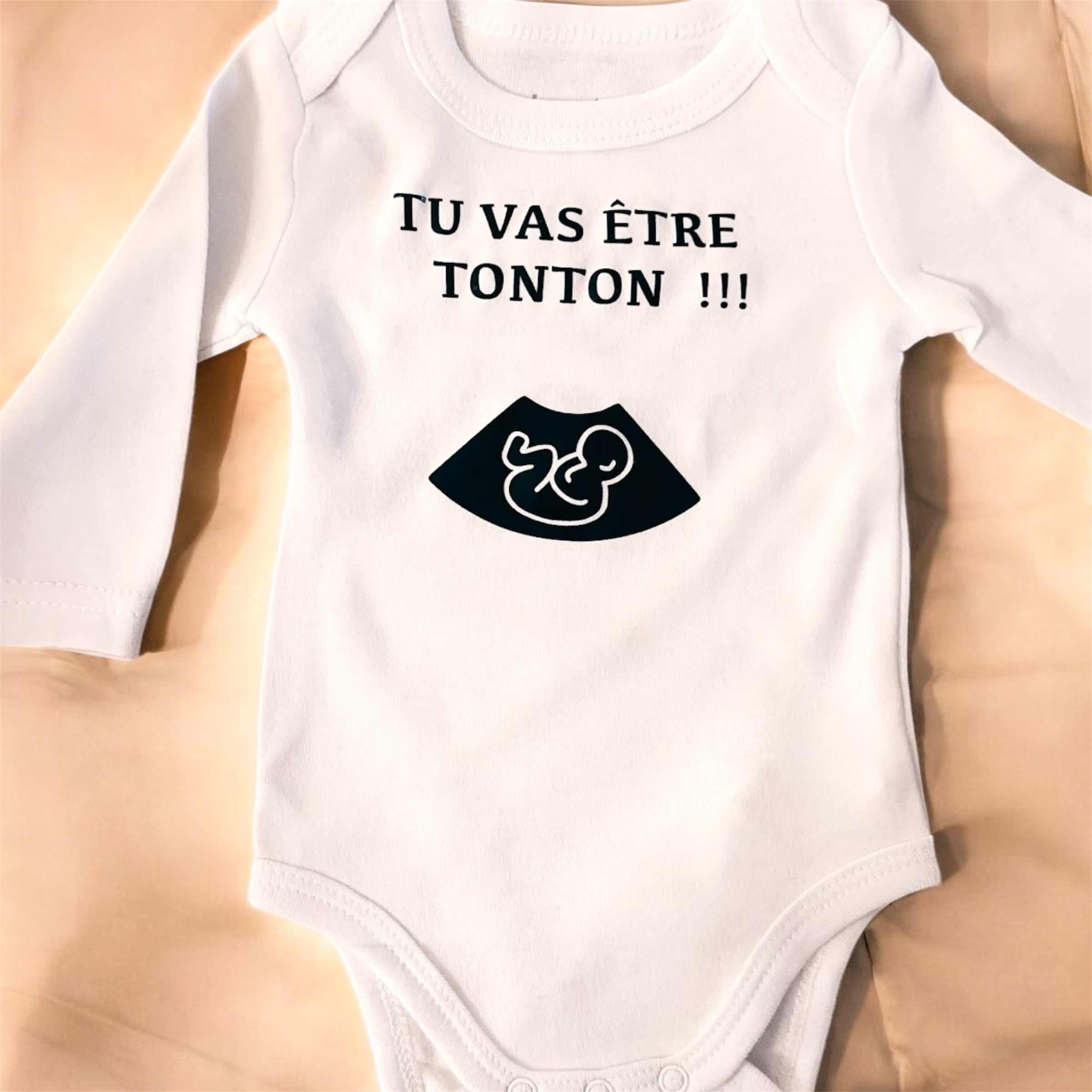 🍼 Body annonce grossesse “Tu vas être Tonton !!!” – Cadeau futur tonton original – Idée annonce famille 💛