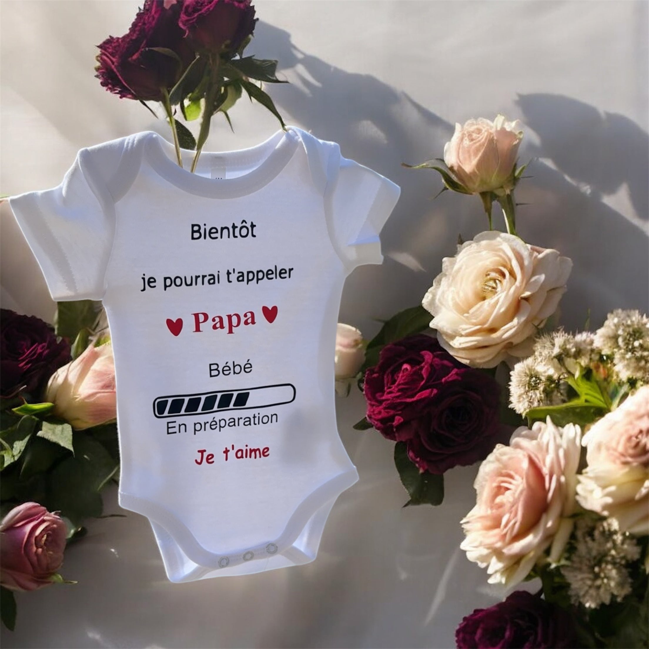 Body bébé “Bientôt je pourrai t’appeler Papa” – Annonce grossesse originale – Bébé en préparation – Cadeau futur papa