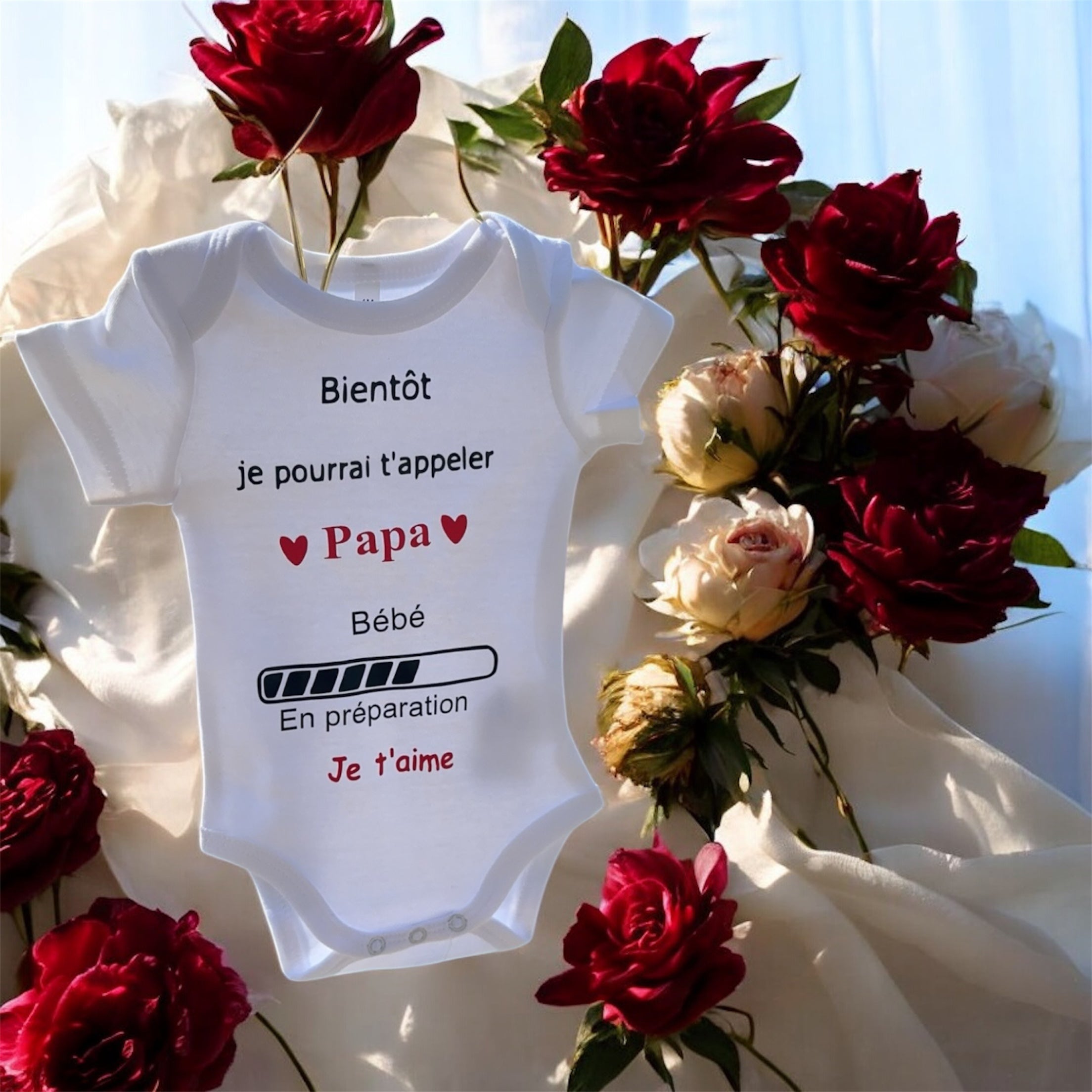 Body bébé “Bientôt je pourrai t’appeler Papa” – Annonce grossesse originale – Bébé en préparation – Cadeau futur papa