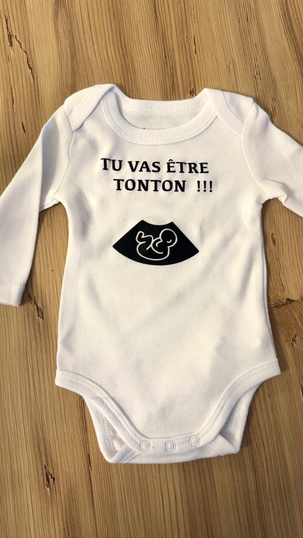 🍼 Body annonce grossesse “Tu vas être Tonton !!!” – Cadeau futur tonton original – Idée annonce famille 💛