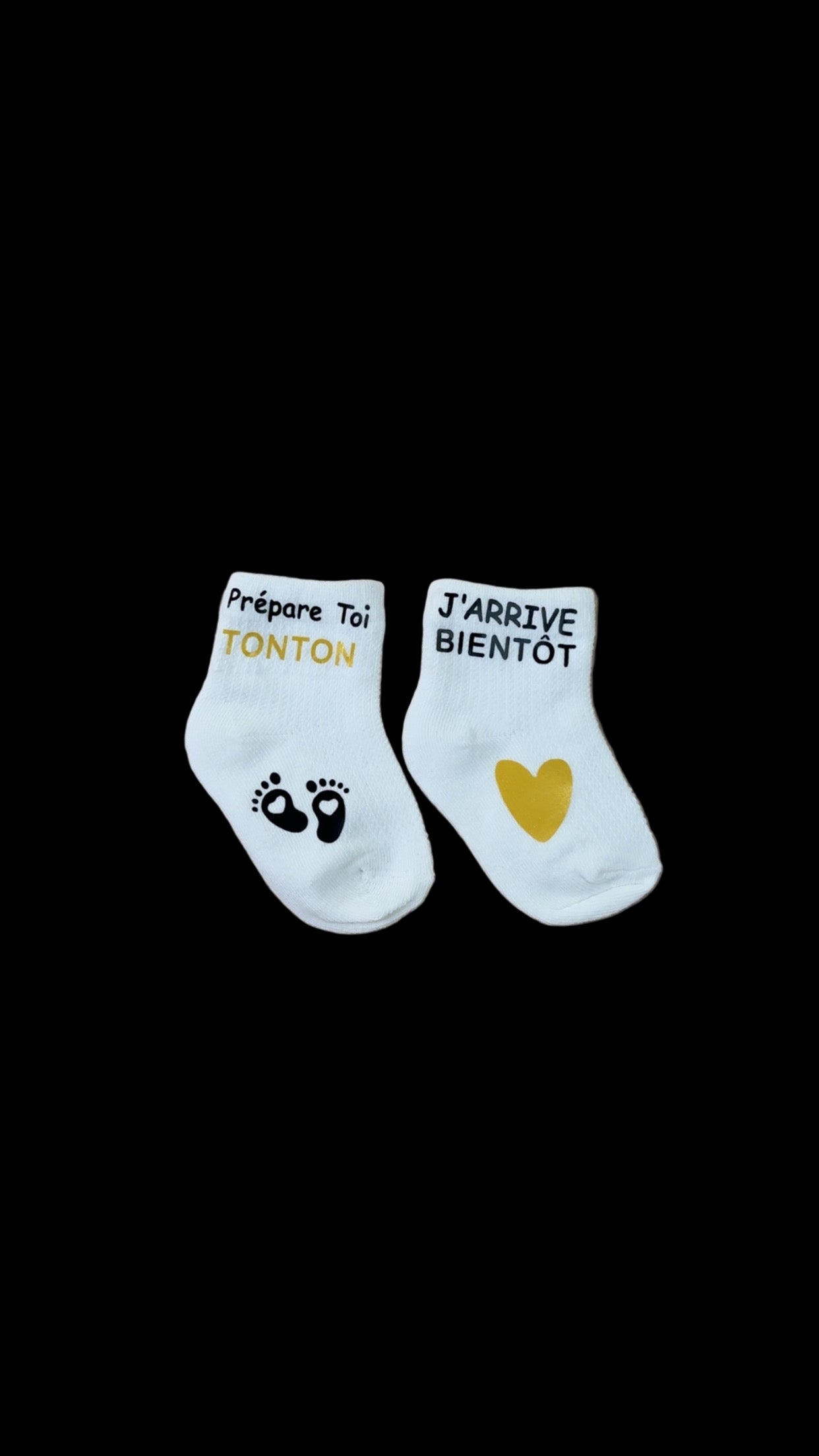 🧦 Chaussettes annonce grossesse “Prépare-toi Tonton, j’arrive bientôt” – Cadeau futur tonton original 💛