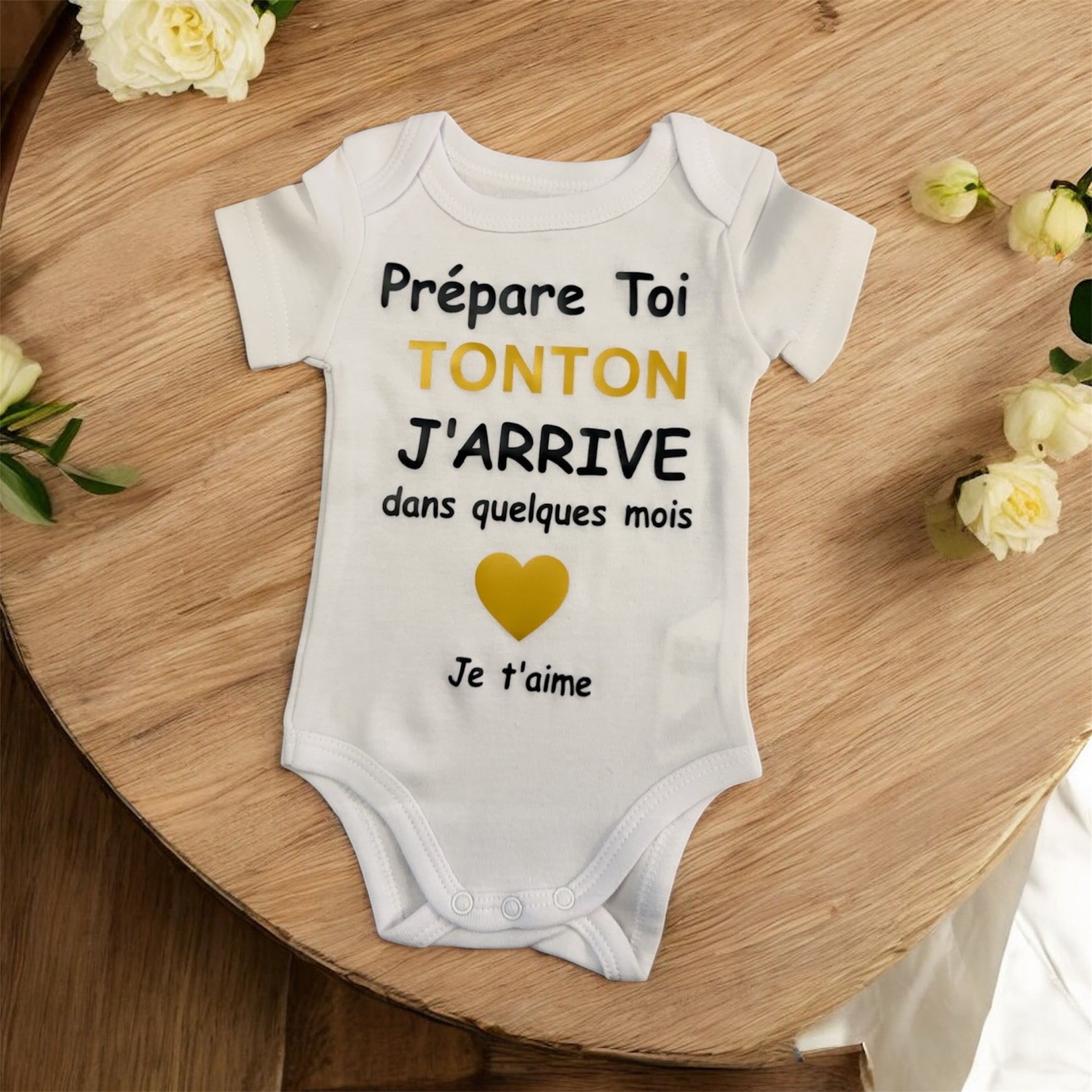 🖤 Body annonce grossesse « Prépare-toi Tonton » – Cadeau original futur oncle – Idée annonce grossesse drôle et tendre