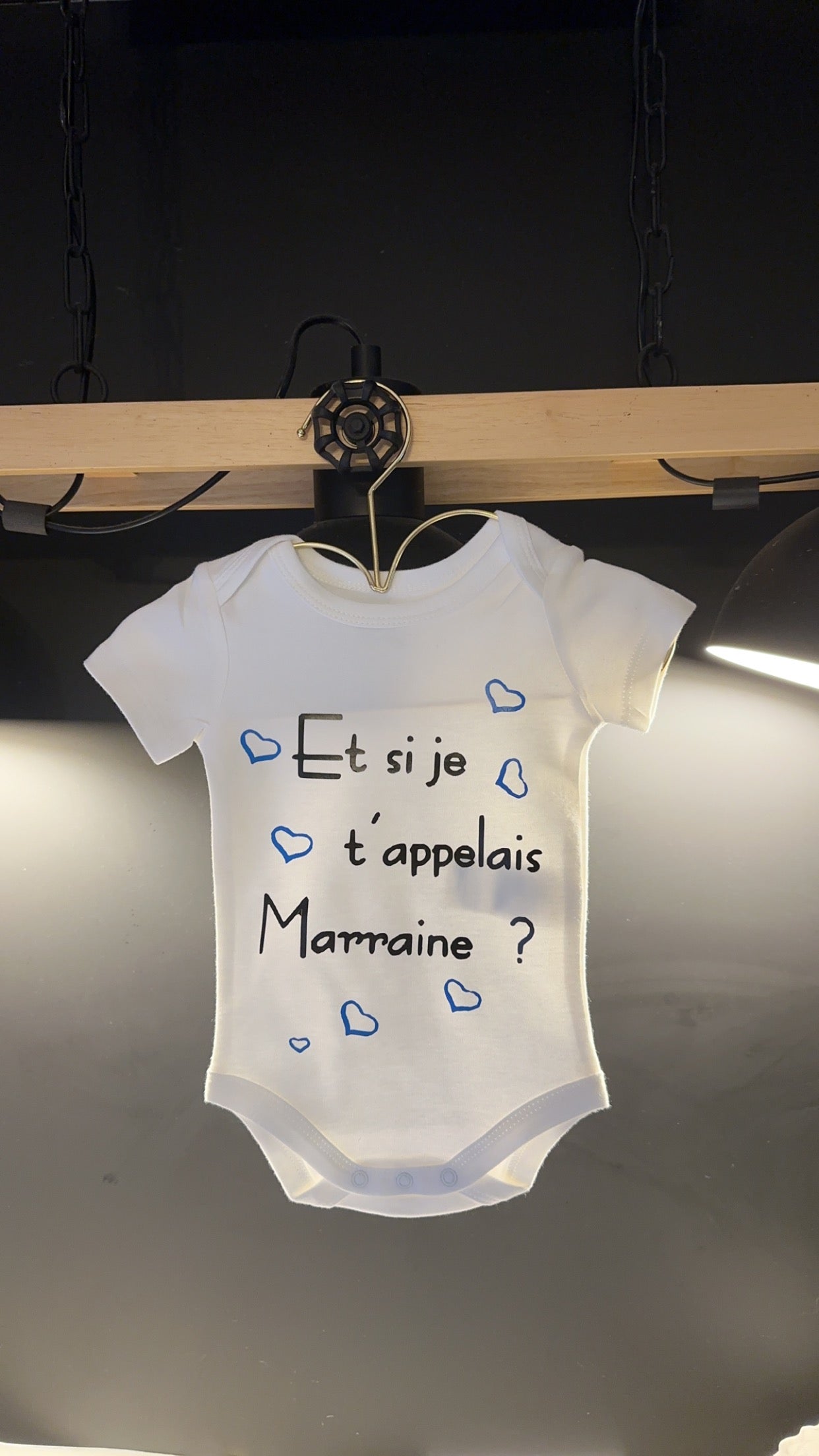 Body bébé “Et si je t’appelais Marraine ?” – Annonce marraine originale – Cadeau surprise bébé grossesse