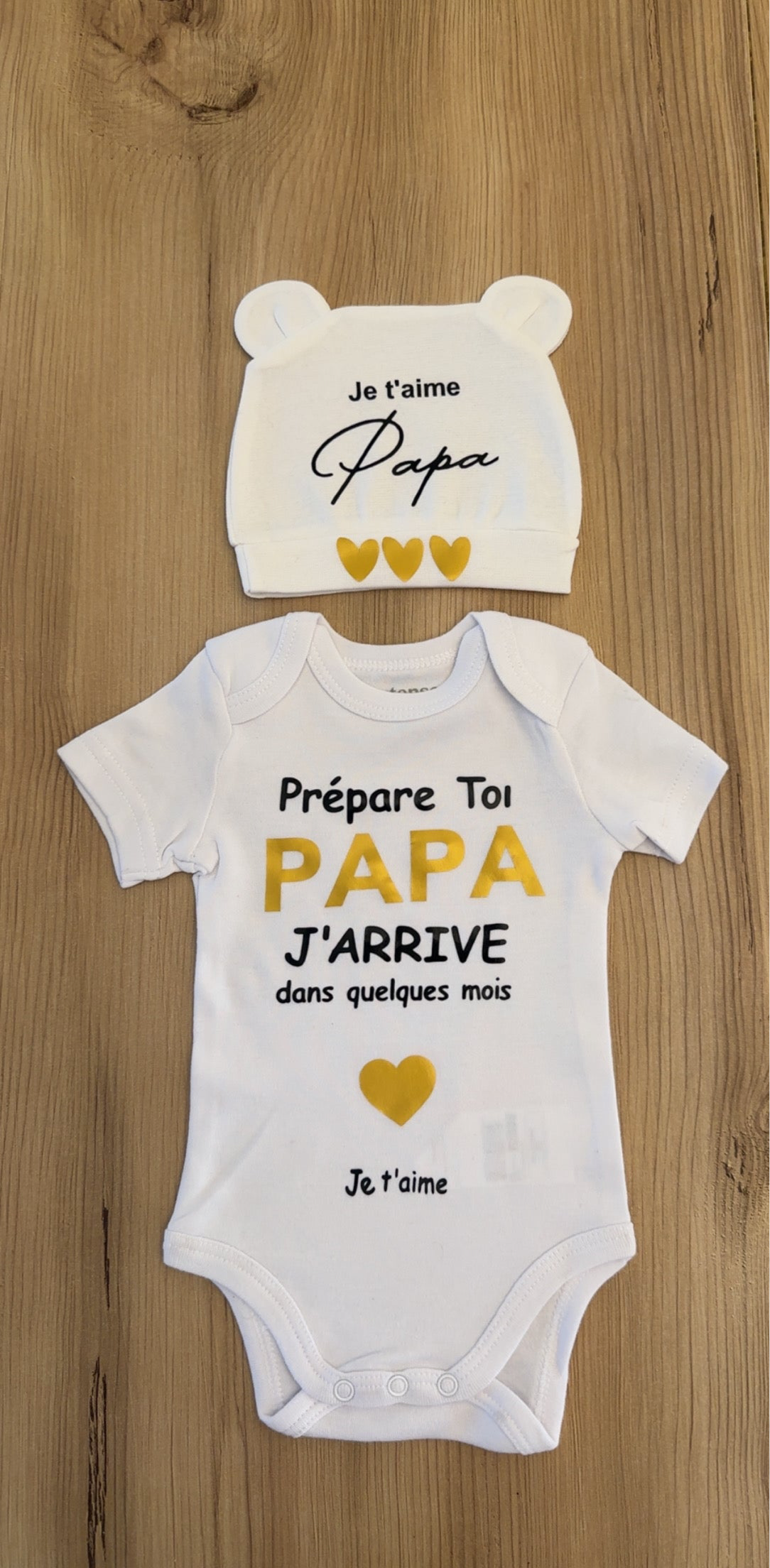 Ensemble bébé annonce grossesse cadeau papa / surprise papa