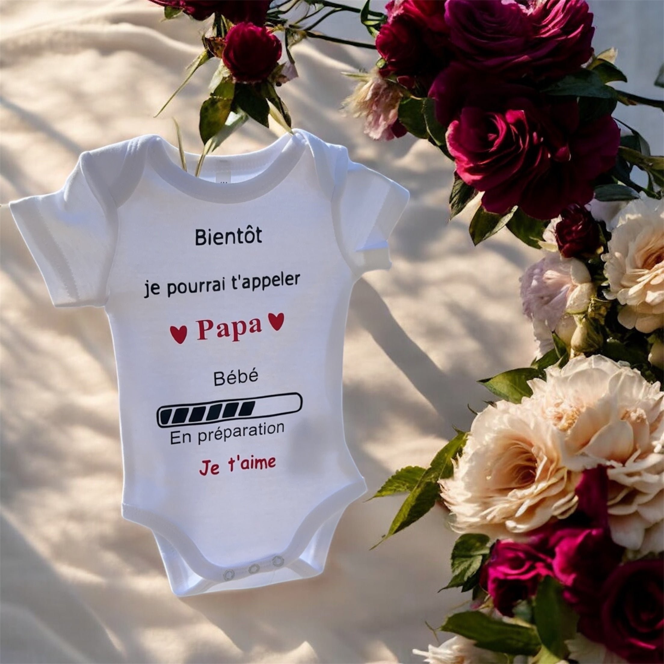 Body bébé “Bientôt je pourrai t’appeler Papa” – Annonce grossesse originale – Bébé en préparation – Cadeau futur papa