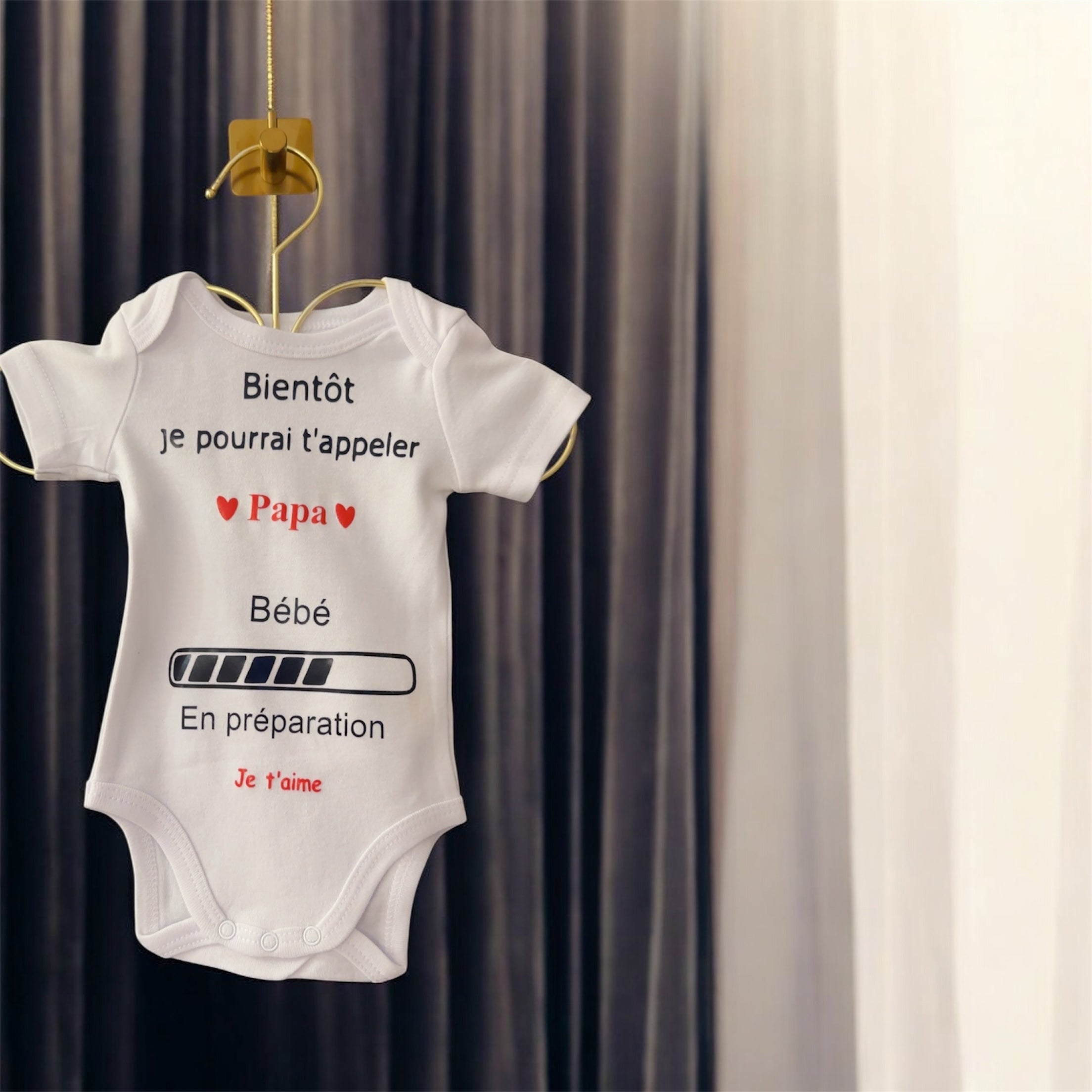 Body bébé “Bientôt je pourrai t’appeler Papa” – Annonce grossesse originale – Bébé en préparation – Cadeau futur papa