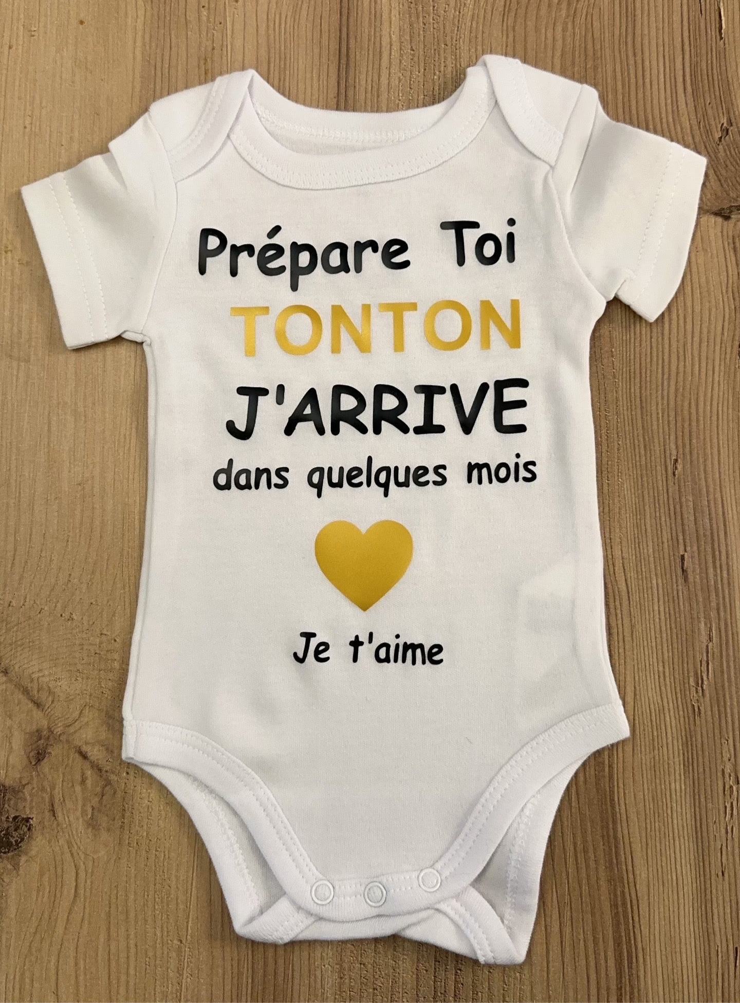 🖤 Body annonce grossesse « Prépare-toi Tonton » – Cadeau original futur oncle – Idée annonce grossesse drôle et tendre