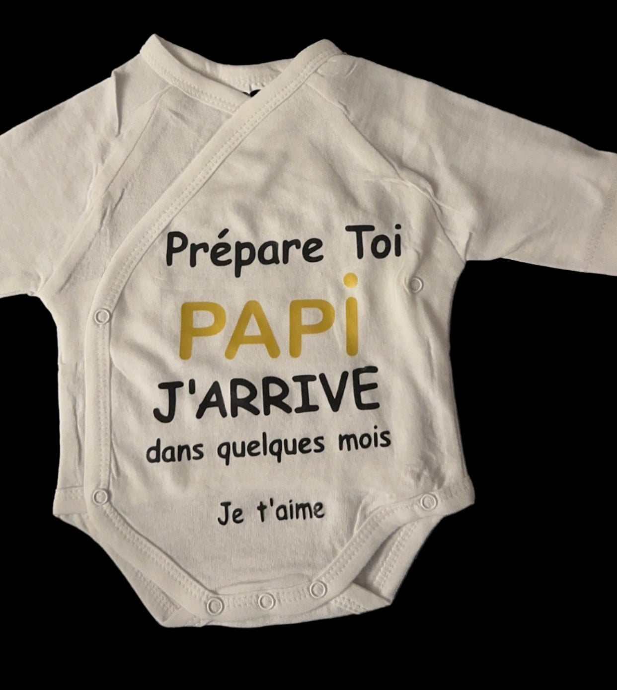 Body annonce grossesse « Prépare-toi Papi » – Cadeau surprise future grand-père – Idée annonce grossesse originale