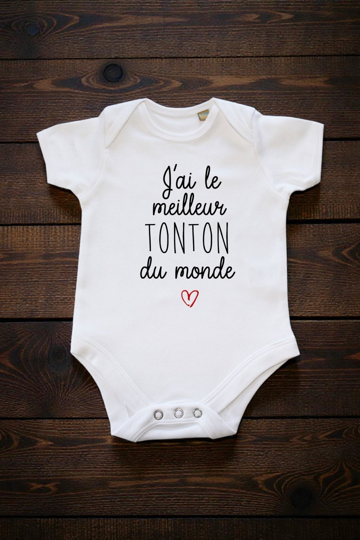 Body bébé meilleur tonton du monde – Cadeau tonton – Body bébé message – Annonce grossesse tonton – Naissance bébé