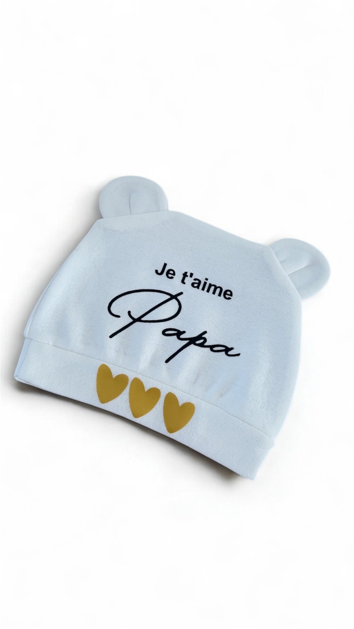 🧢 Bonnet Bébé “Je t’aime Papa” – Cadeau de naissance ou Fête des Pères
