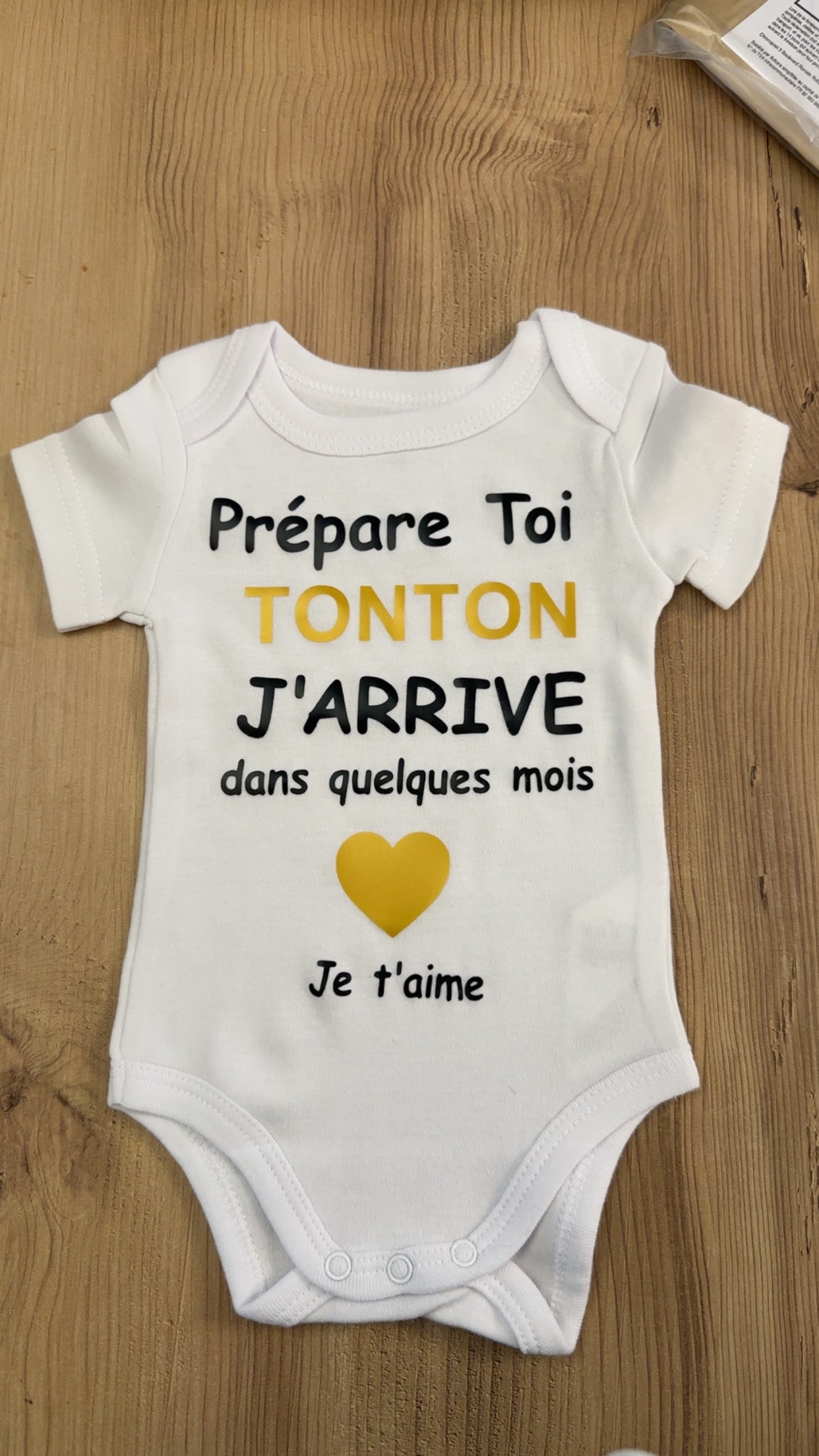 🖤 Body annonce grossesse « Prépare-toi Tonton » – Cadeau original futur oncle – Idée annonce grossesse drôle et tendre