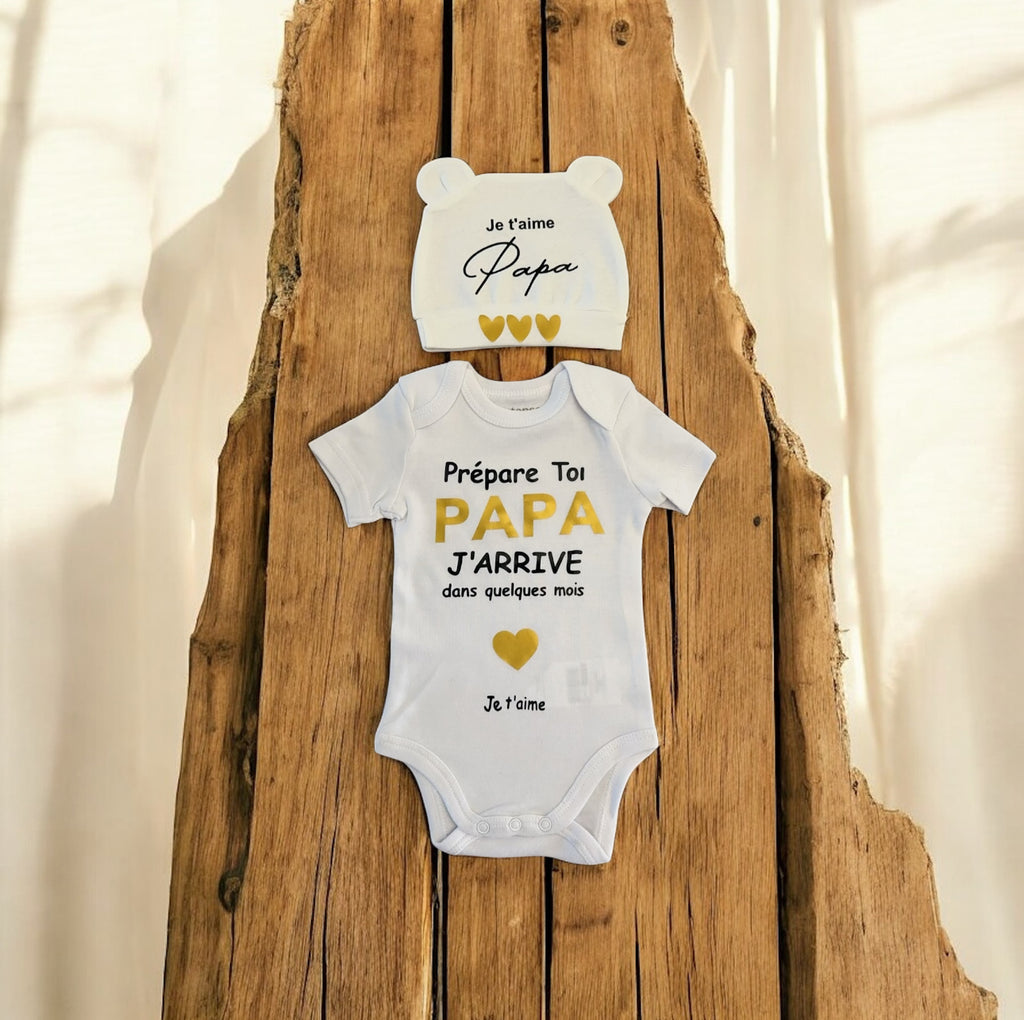Ensemble bébé annonce grossesse cadeau papa / surprise papa