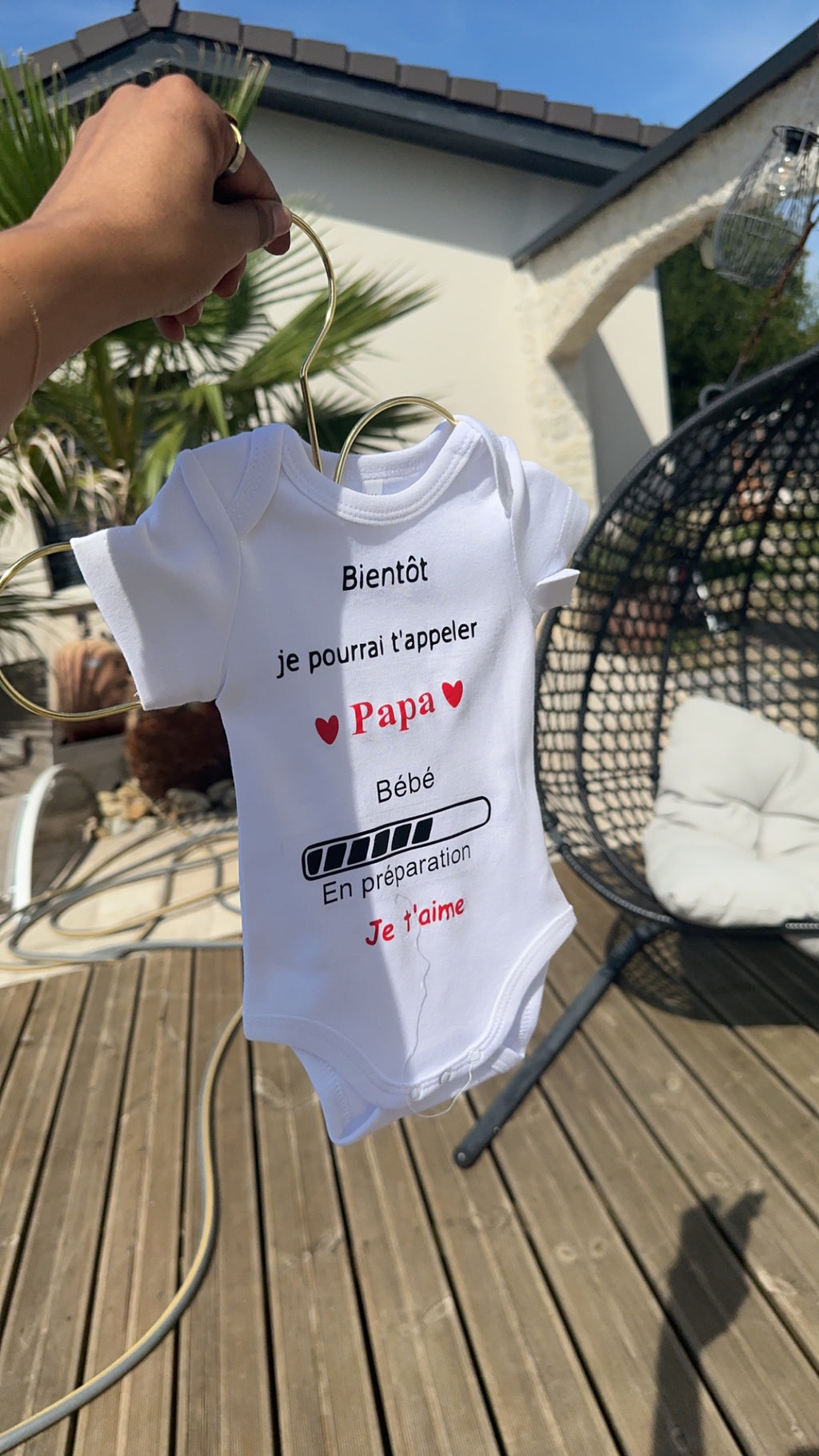 Body bébé “Bientôt je pourrai t’appeler Papa” – Annonce grossesse originale – Bébé en préparation – Cadeau futur papa