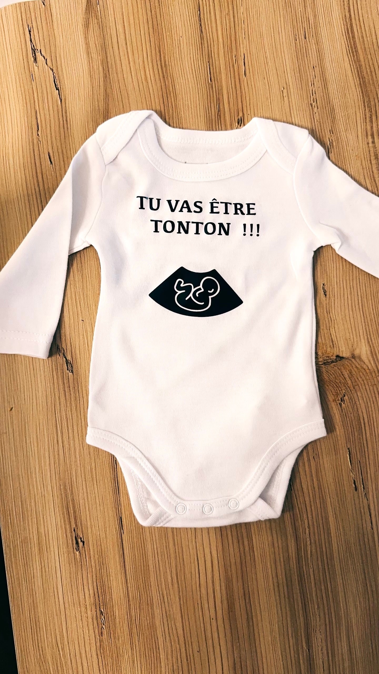 🍼 Body annonce grossesse “Tu vas être Tonton !!!” – Cadeau futur tonton original – Idée annonce famille 💛