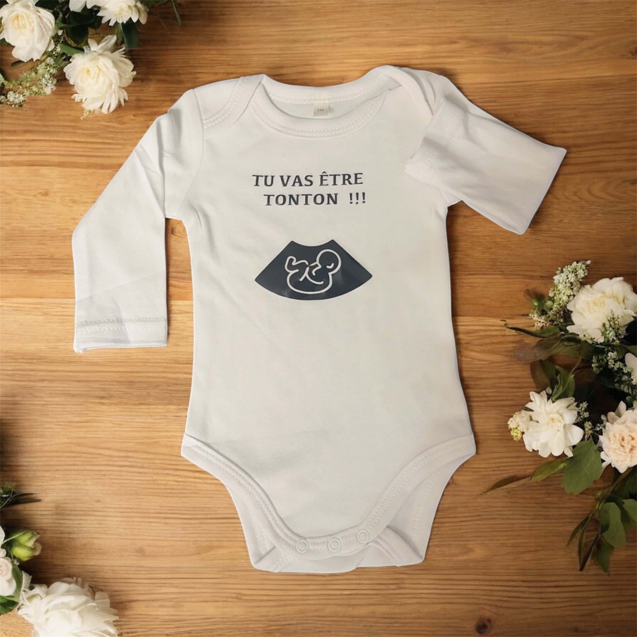 🍼 Body annonce grossesse “Tu vas être Tonton !!!” – Cadeau futur tonton original – Idée annonce famille 💛