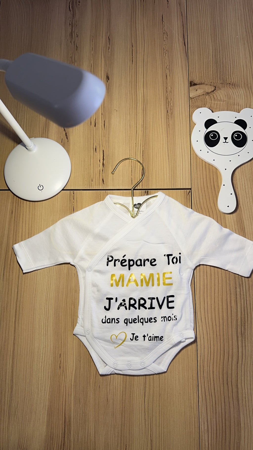 💖 Body annonce grossesse « Prépare-toi Mamie » – Cadeau surprise future grand-mère – Idée annonce grossesse originale