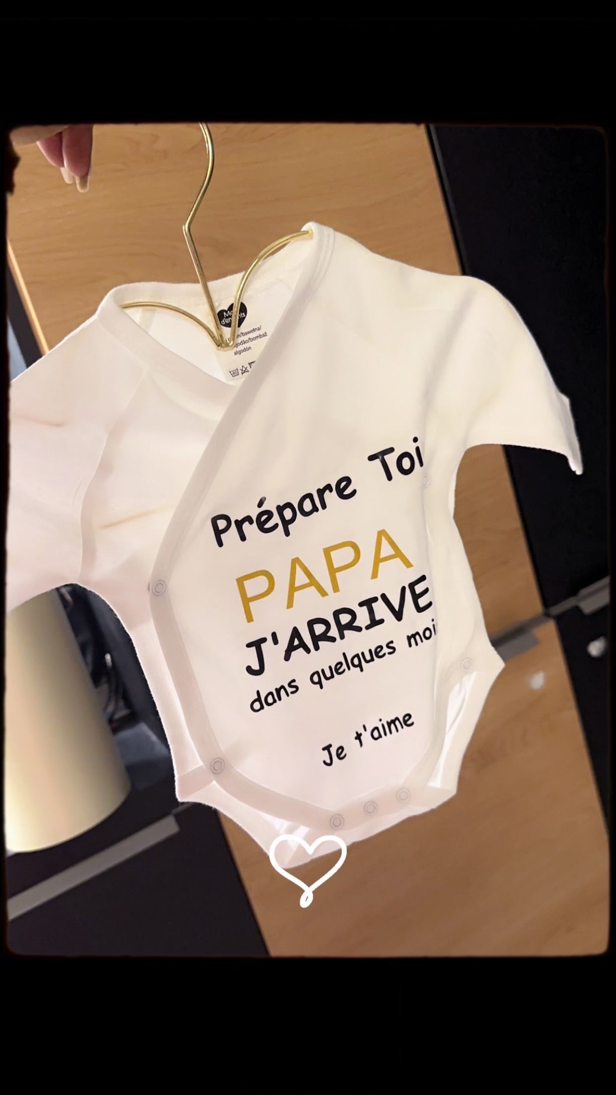 Bodie bébé annonce grossesse cadeau papa / surprise papa