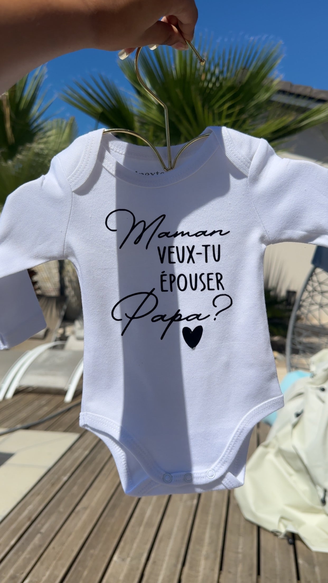 Body annonce mariage – “Maman, veux-tu épouser Papa ?” 💍 | Body bébé original, demande en mariage surprise, idée cadeau romantique