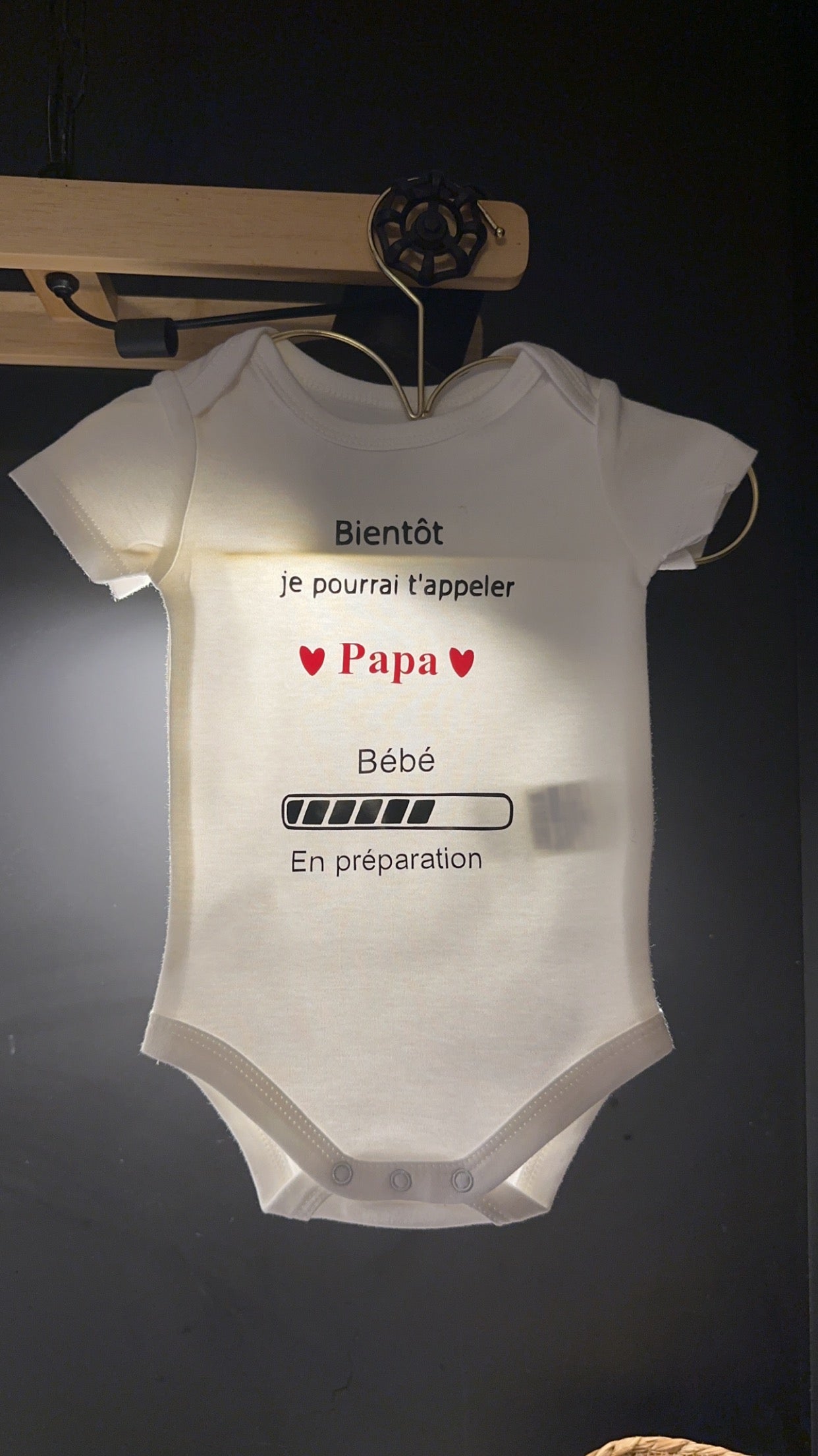 Body bébé “Bientôt je pourrai t’appeler Papa” – Annonce grossesse originale – Bébé en préparation – Cadeau futur papa