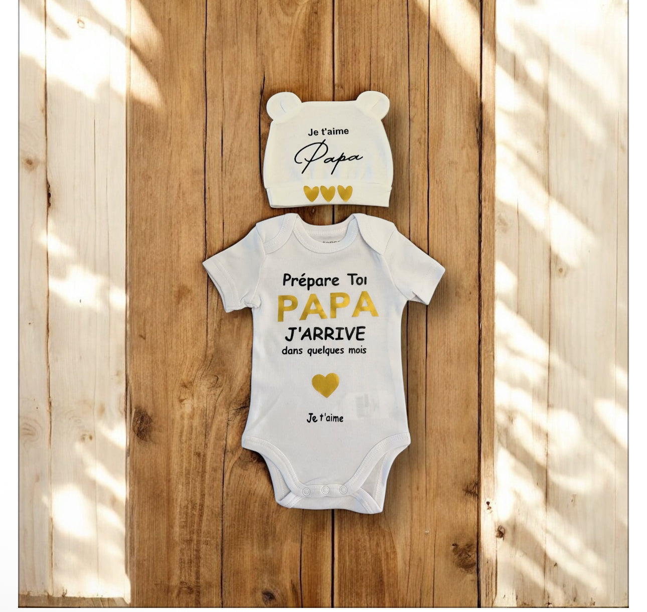 Ensemble bébé annonce grossesse cadeau papa / surprise papa