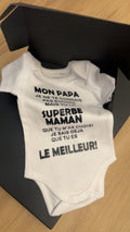 🍼 Body Bébé Message Drôle – “Mon Papa, Je ne te connais pas encore…” | Cadeau de Naissance annonce grossesse Original