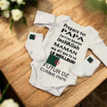 👶 Ensemble naissance bébé « Futur DZ comme papa » 🇩🇿 – Body et chaussette– Cadeau original pour futur papa algérien annonce grossesse