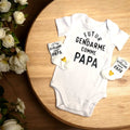 👶 Body bébé + chaussettes “Futur gendarme comme papa” | ensemble naissance original | Cadeau papa gendarme