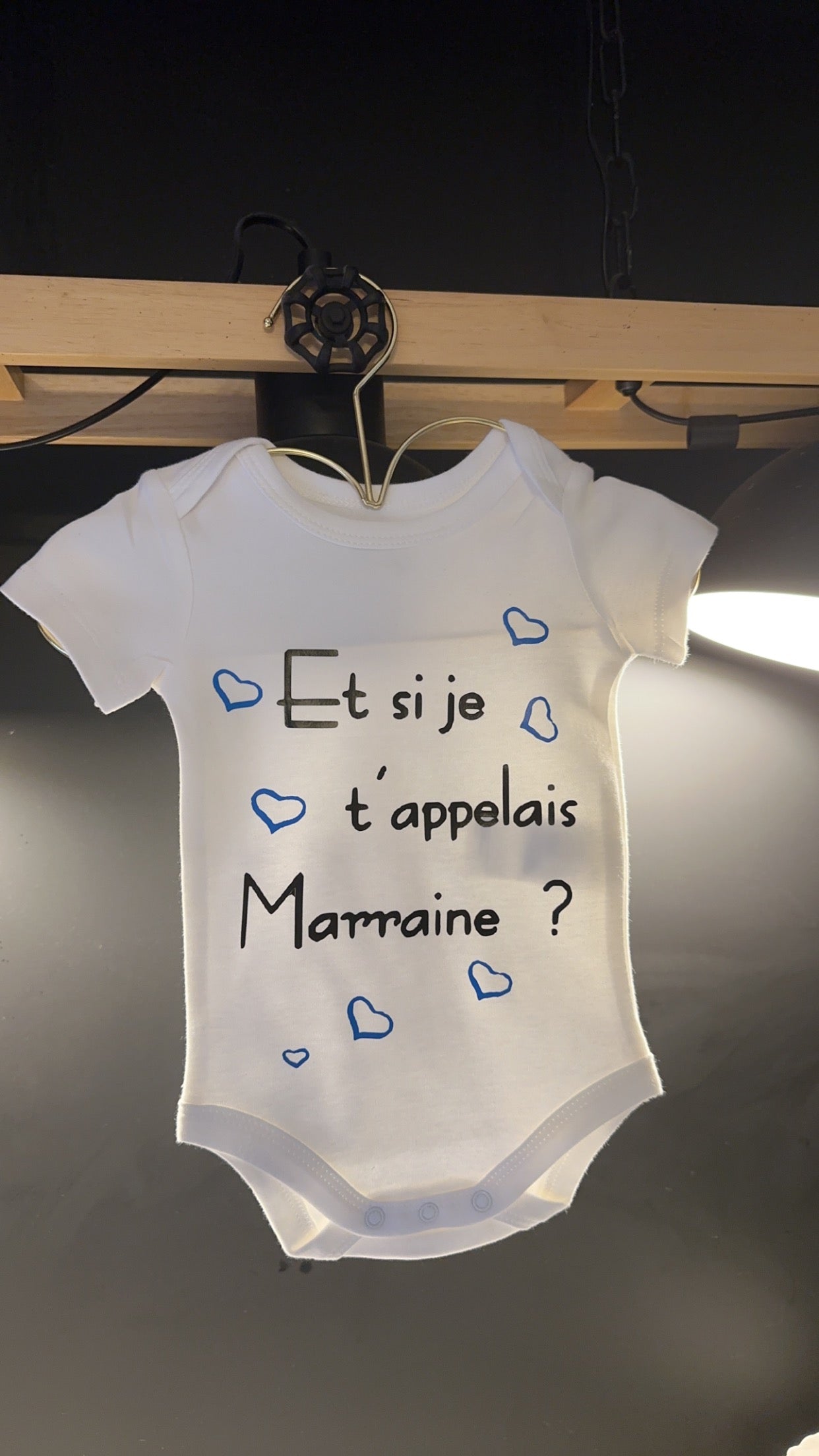 Body bébé “Et si je t’appelais Marraine ?” – Annonce marraine originale – Cadeau surprise bébé grossesse