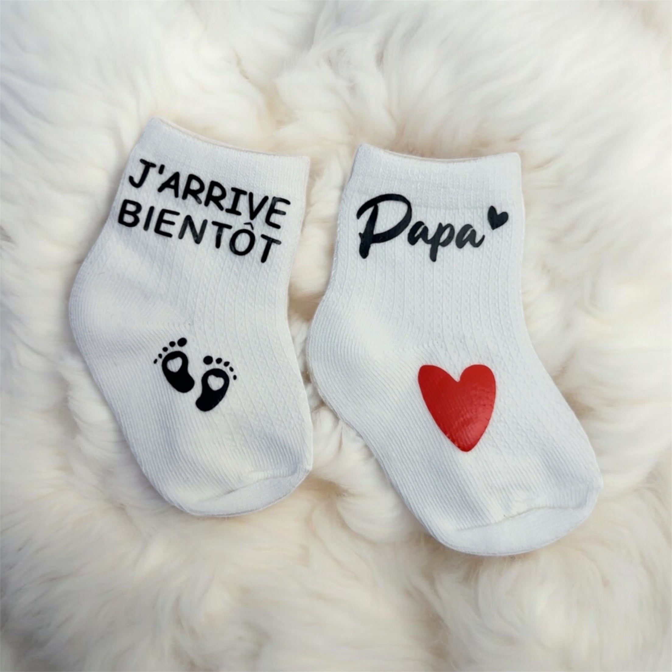 Chaussettes bébé annonce grossesse Papa – J’arrive bientôt – Cadeau futur papa – Annonce grossesse originale – Naissance