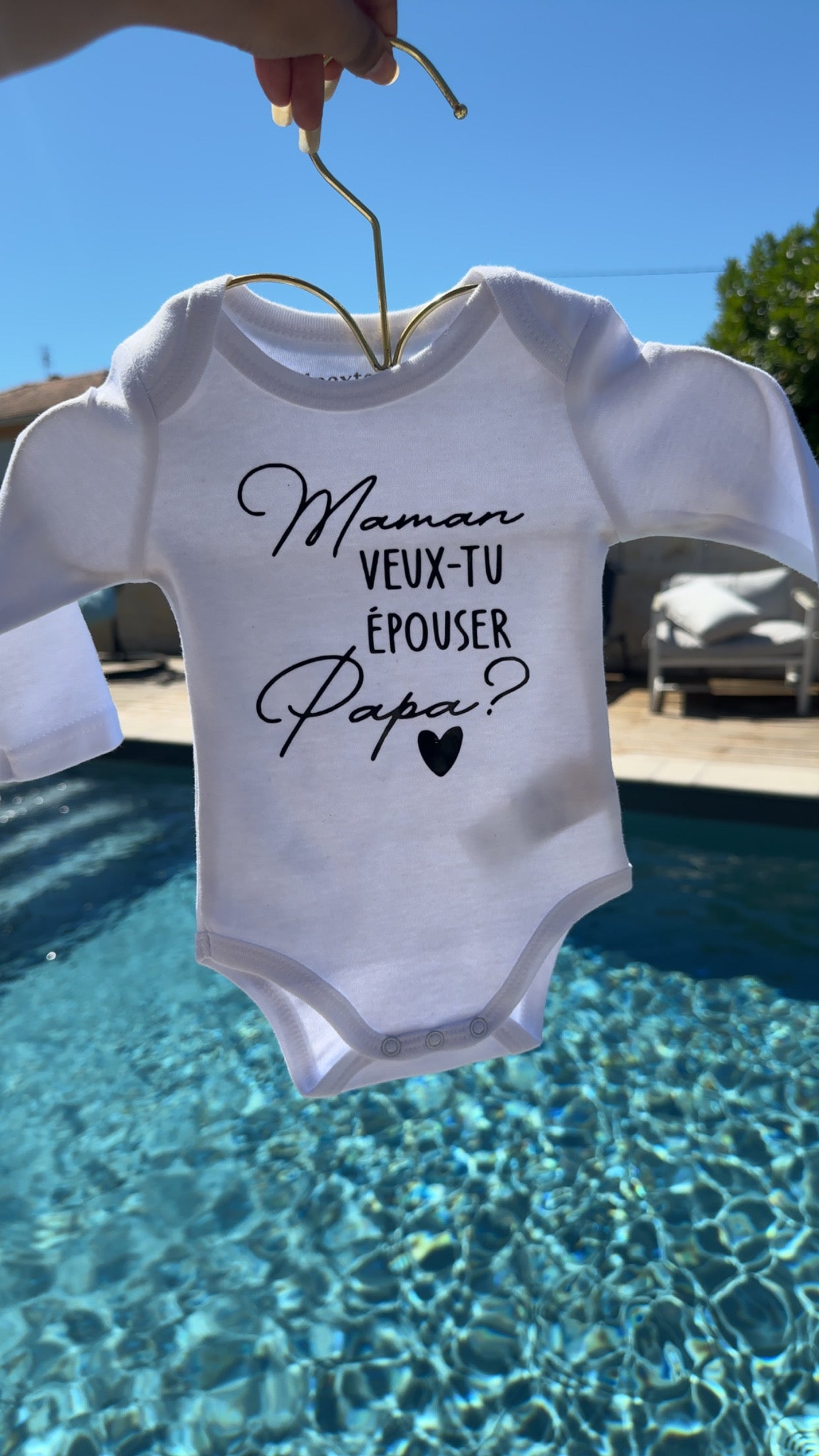 Body annonce mariage – “Maman, veux-tu épouser Papa ?” 💍 | Body bébé original, demande en mariage surprise, idée cadeau romantique