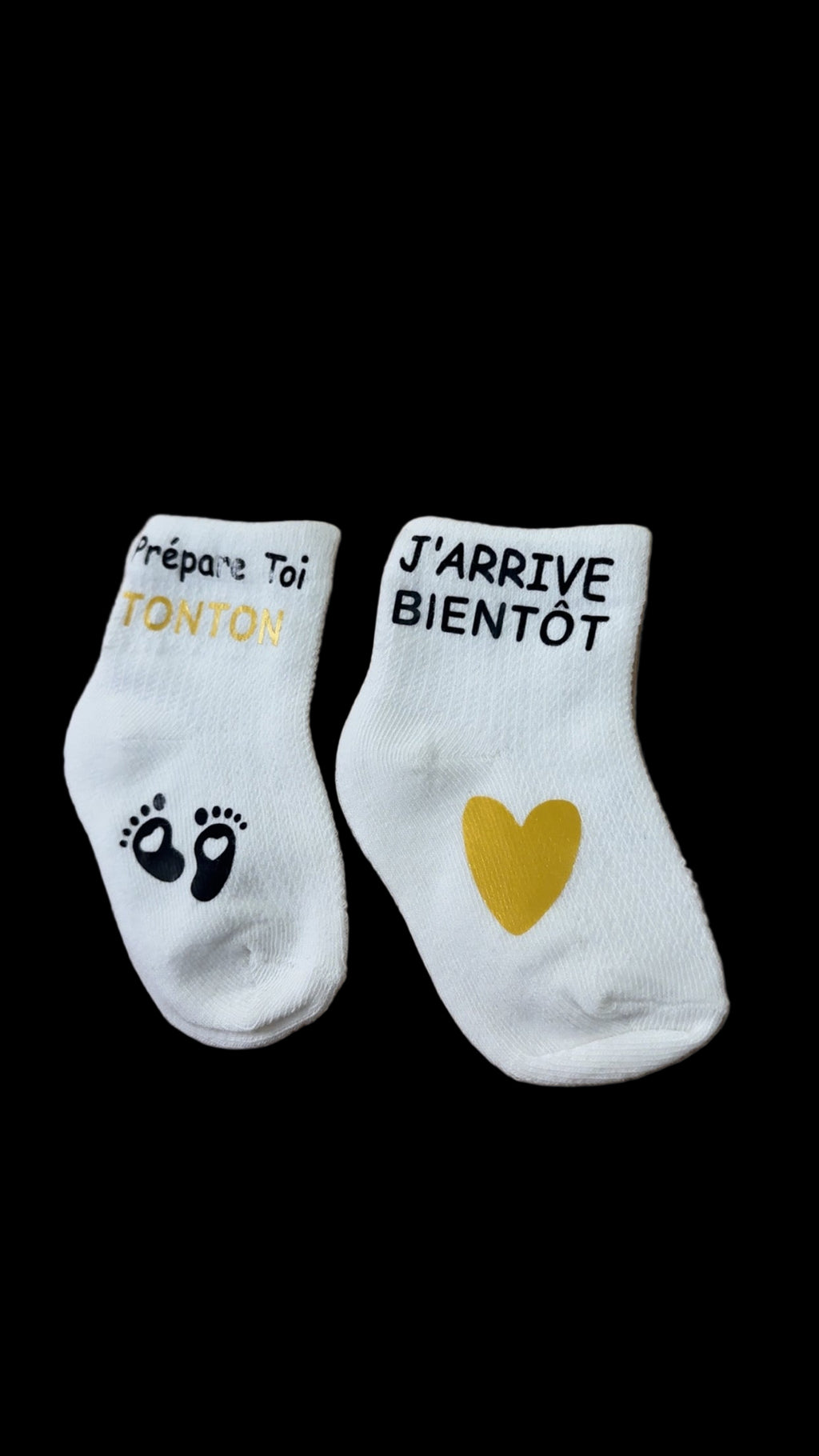 🧦 Chaussettes annonce grossesse “Prépare-toi Tonton, j’arrive bientôt” – Cadeau futur tonton original 💛
