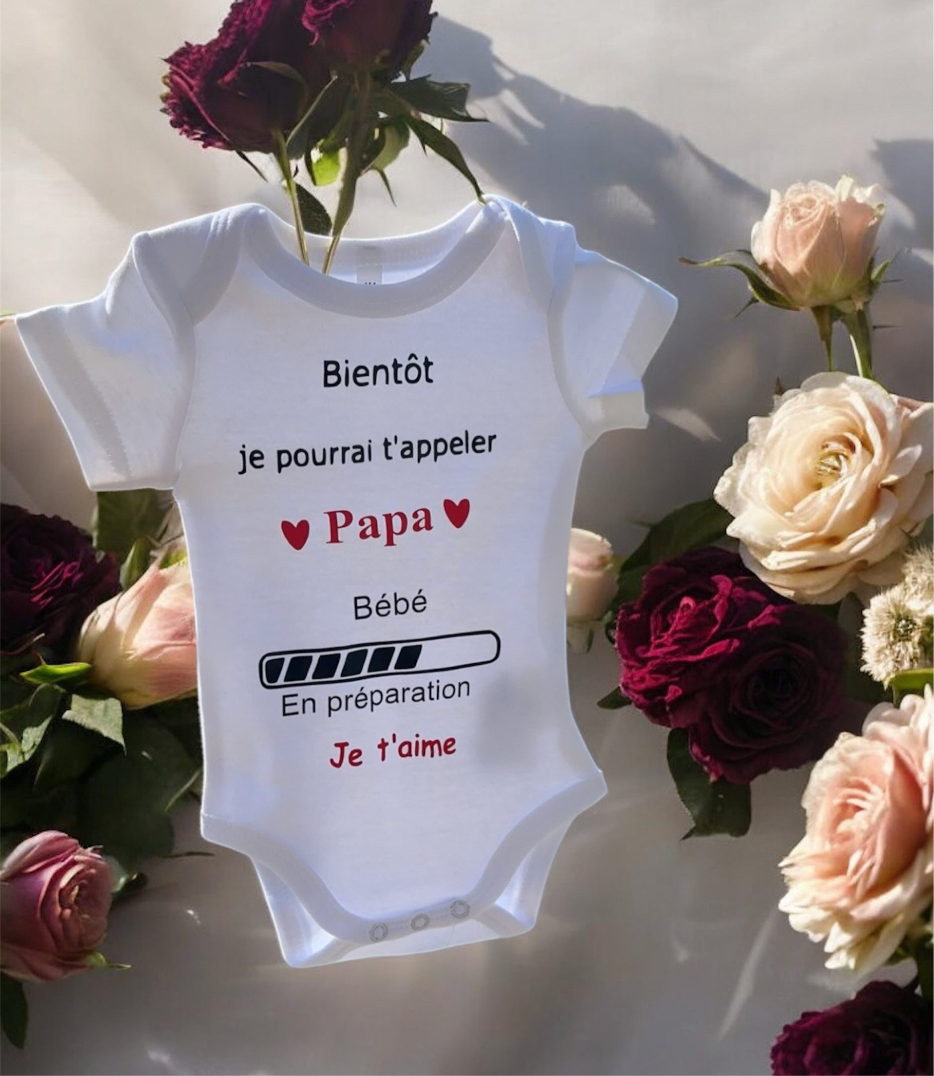 Body bébé “Bientôt je pourrai t’appeler Papa” – Annonce grossesse originale – Bébé en préparation – Cadeau futur papa