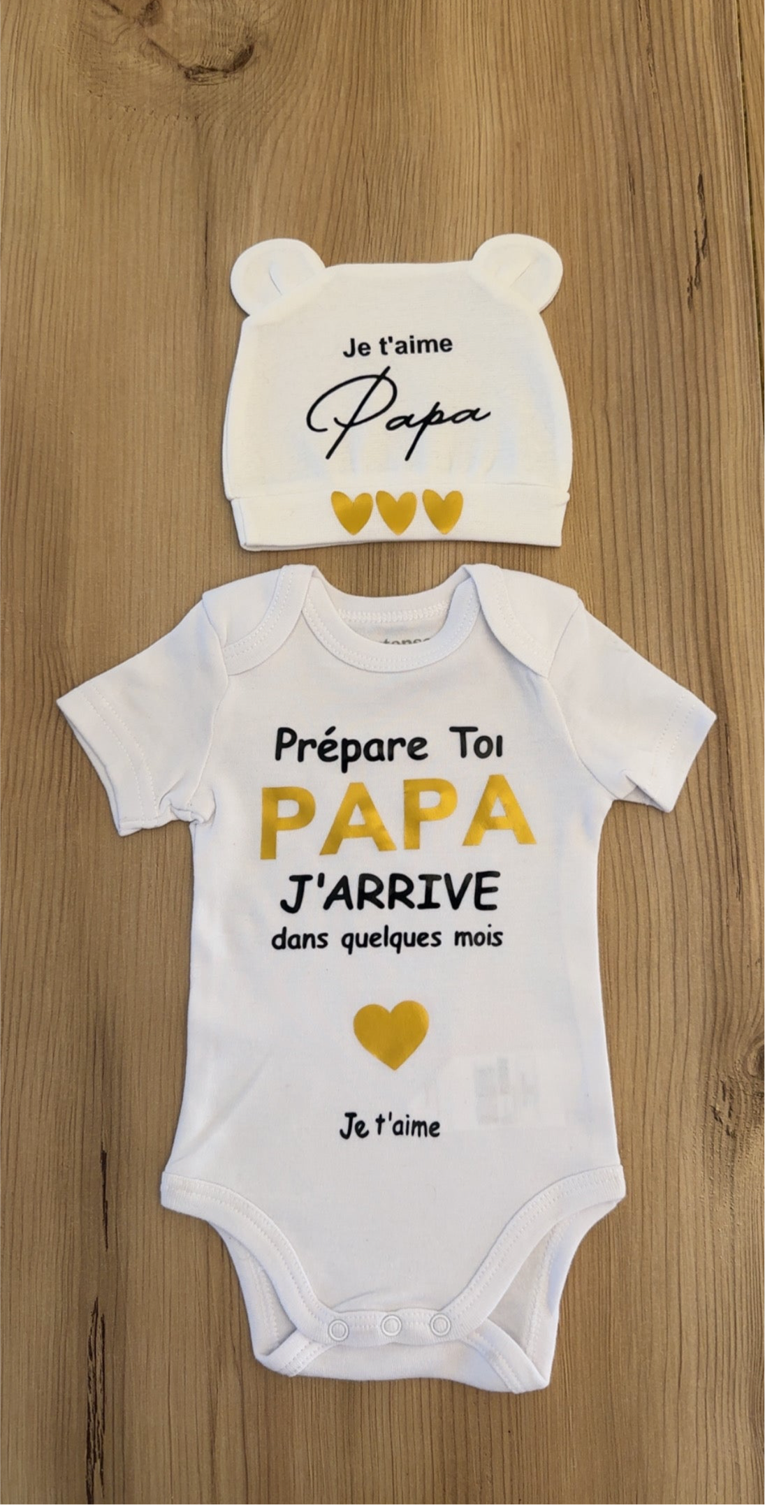 Ensemble bébé annonce grossesse cadeau papa / surprise papa