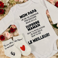 ensemble Body et chaussette Bébé Message Drôle – “Mon Papa, Je ne te connais pas encore…” | Cadeau de Naissance annonce grossesse Original