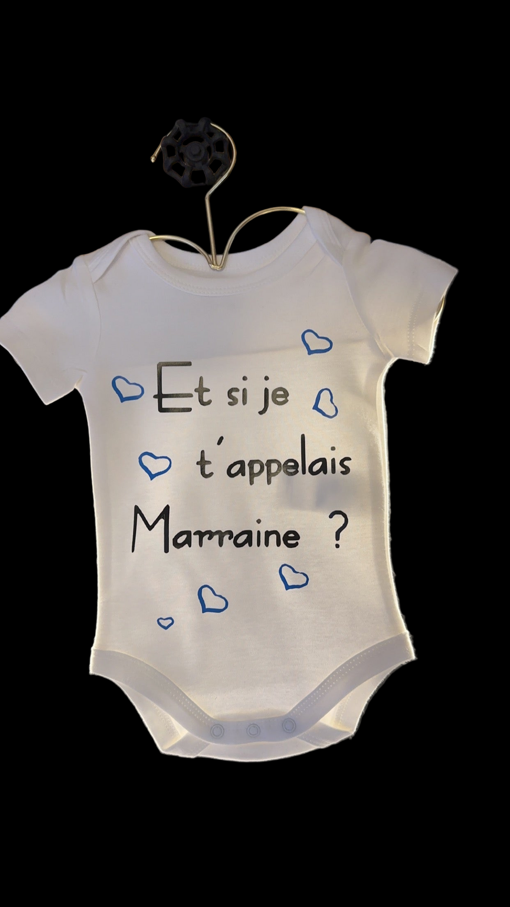 Body bébé “Et si je t’appelais Marraine ?” – Annonce marraine originale – Cadeau surprise bébé grossesse