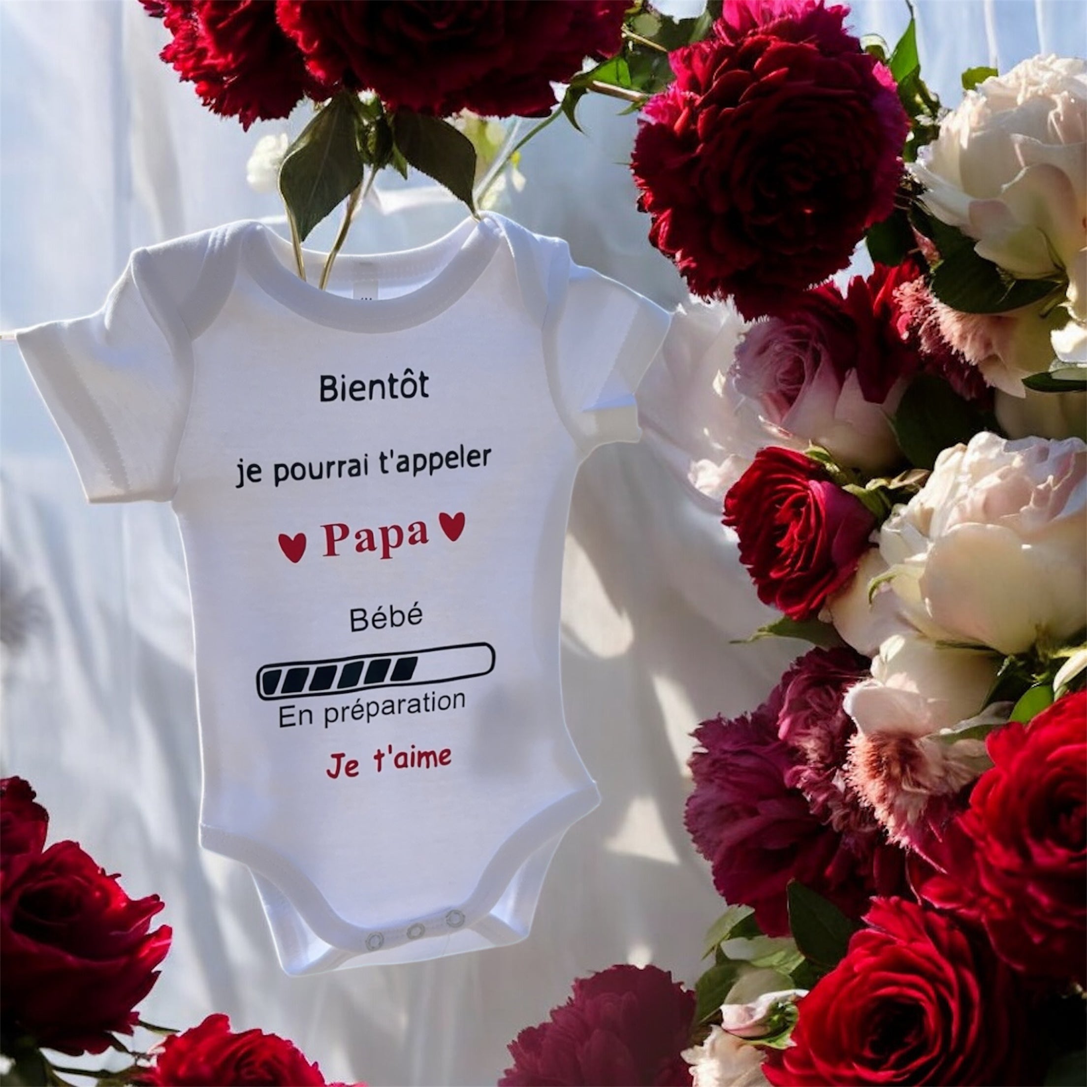 Body bébé “Bientôt je pourrai t’appeler Papa” – Annonce grossesse originale – Bébé en préparation – Cadeau futur papa