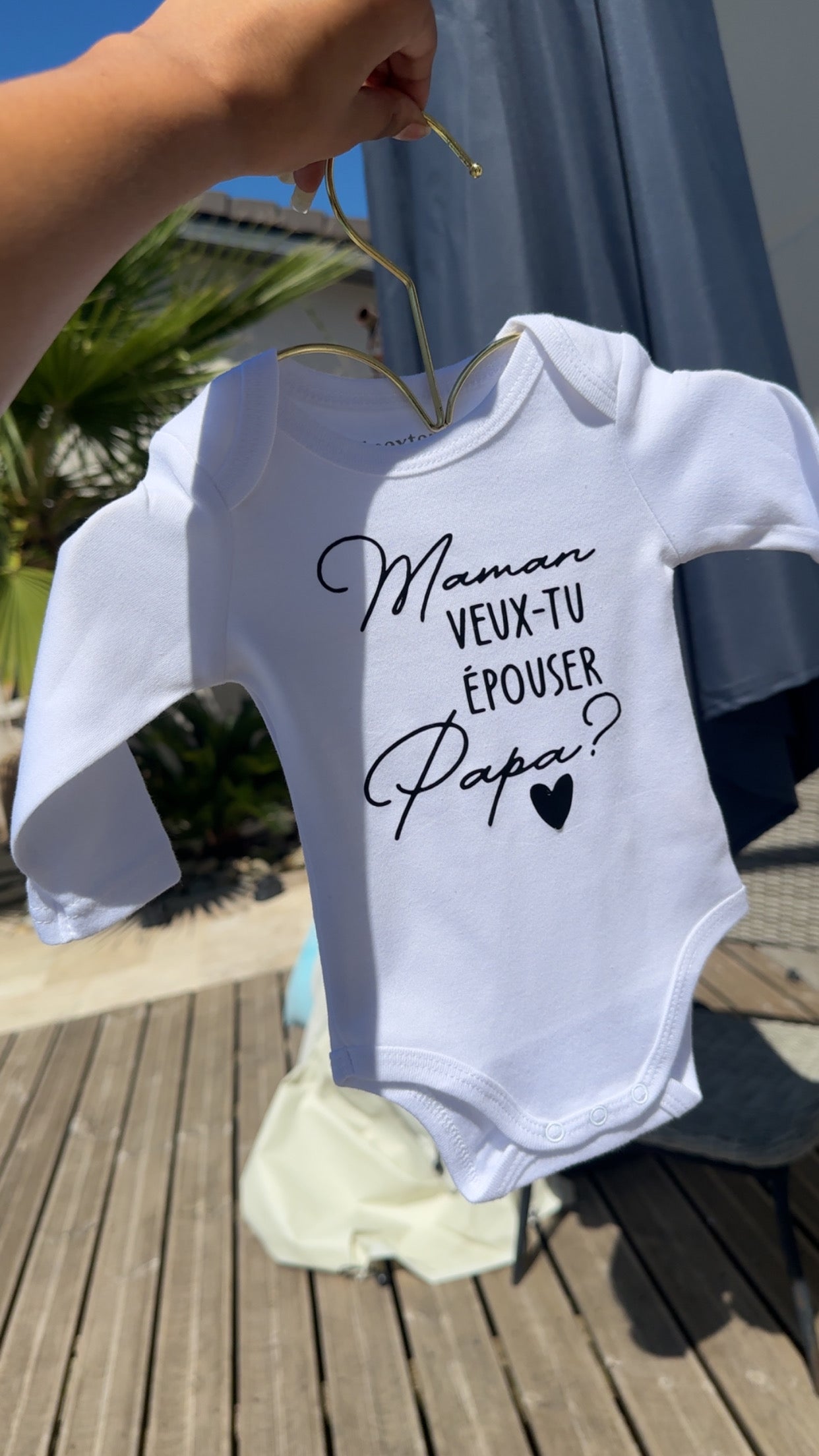 Body annonce mariage – “Maman, veux-tu épouser Papa ?” 💍 | Body bébé original, demande en mariage surprise, idée cadeau romantique