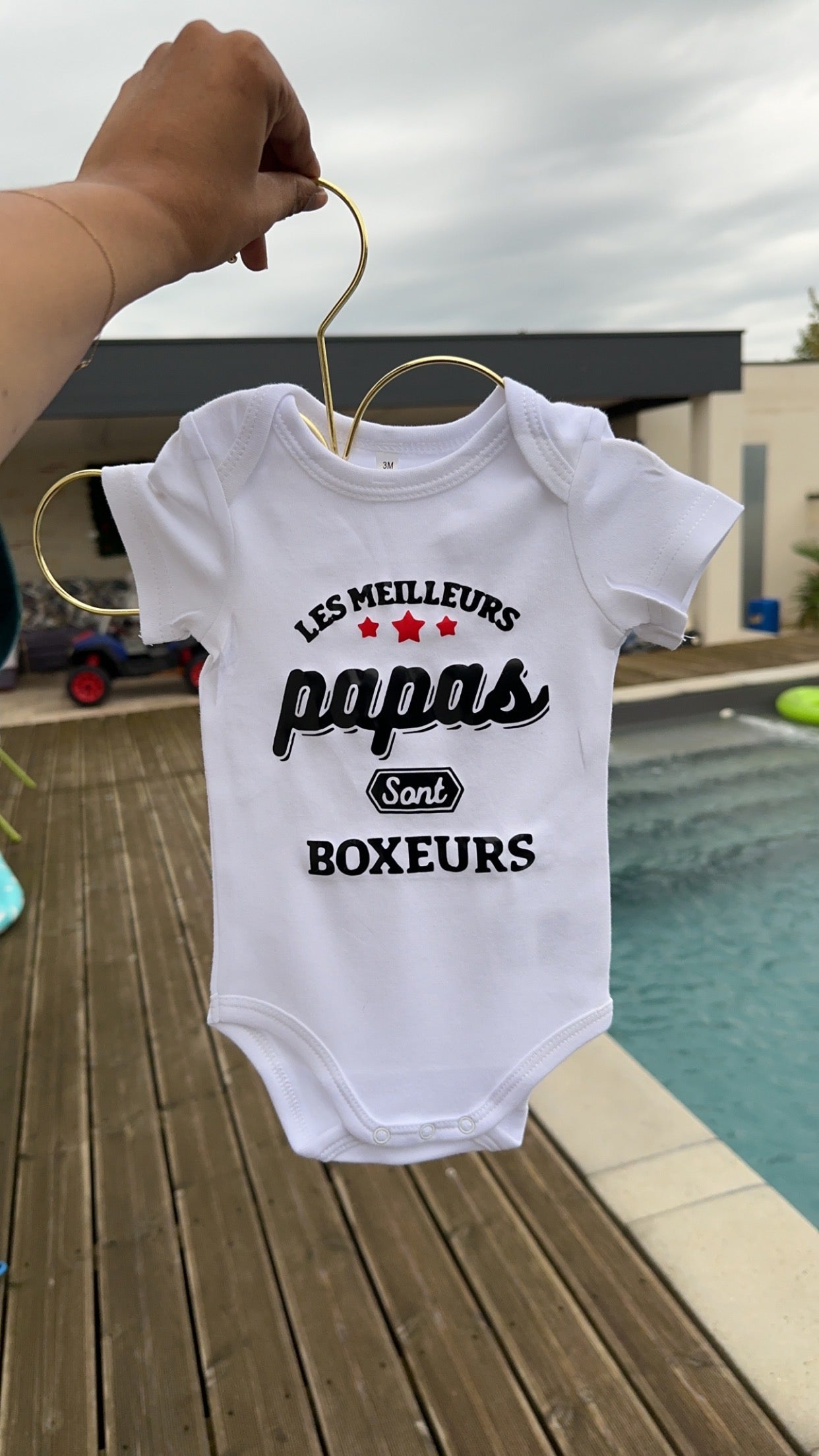 👶 Body bébé “Les meilleurs papas sont boxeurs” 🥊 | Cadeau bébé sportif | Idée cadeau papa boxeur