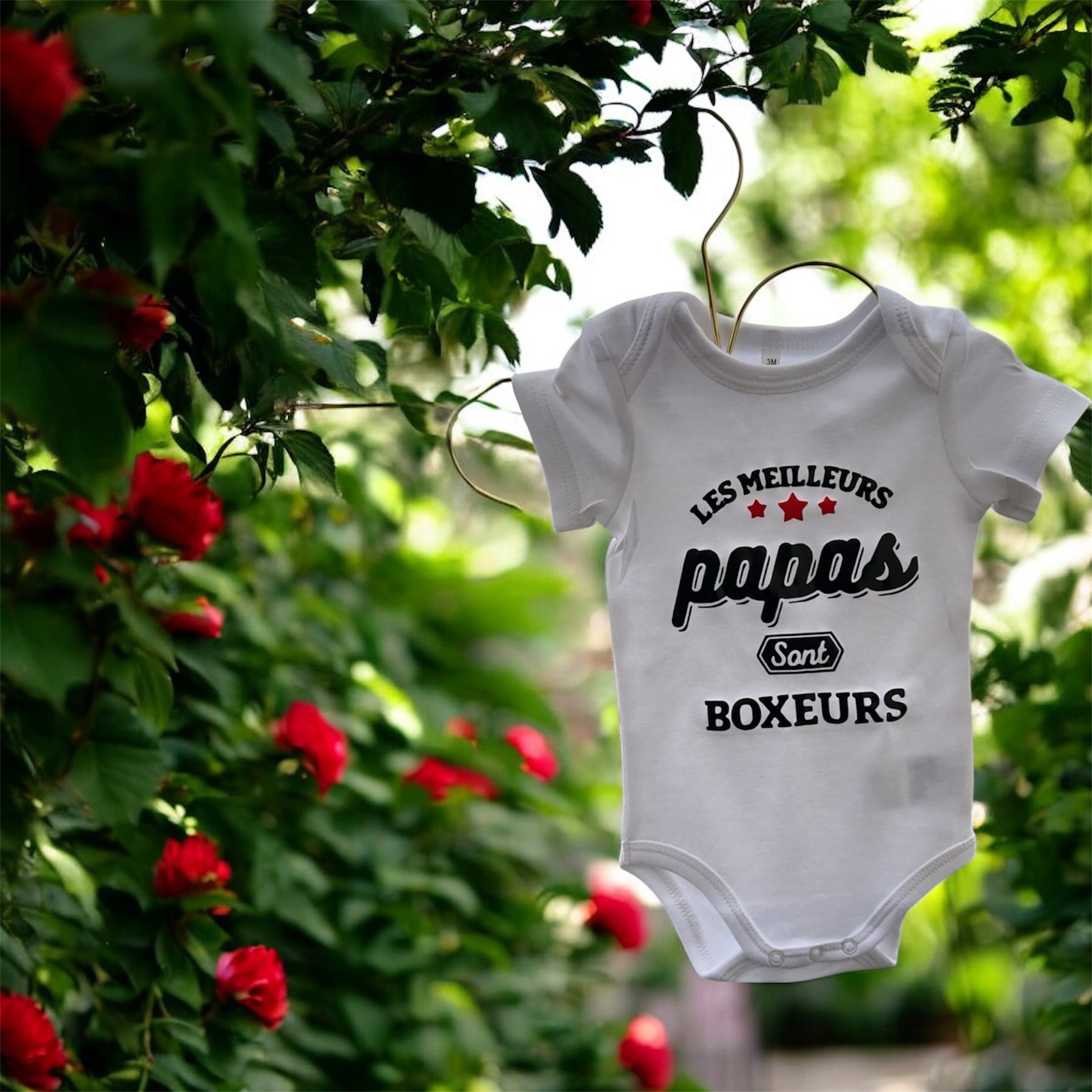👶 Body bébé “Les meilleurs papas sont boxeurs” 🥊 | Cadeau bébé sportif | Idée cadeau papa boxeur
